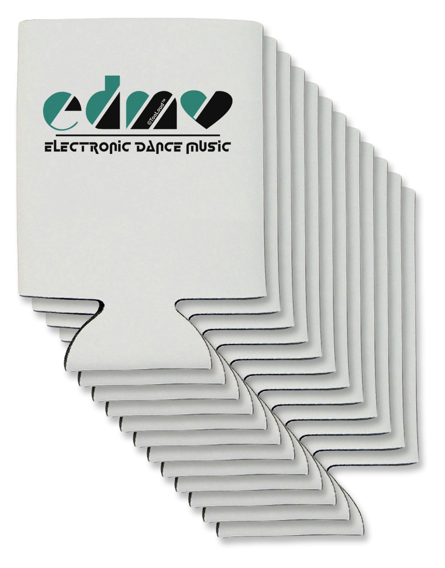 EDM Heart Black Can / Bottle Insulator Coolers-Can Coolie-TooLoud-12-Davson Sales