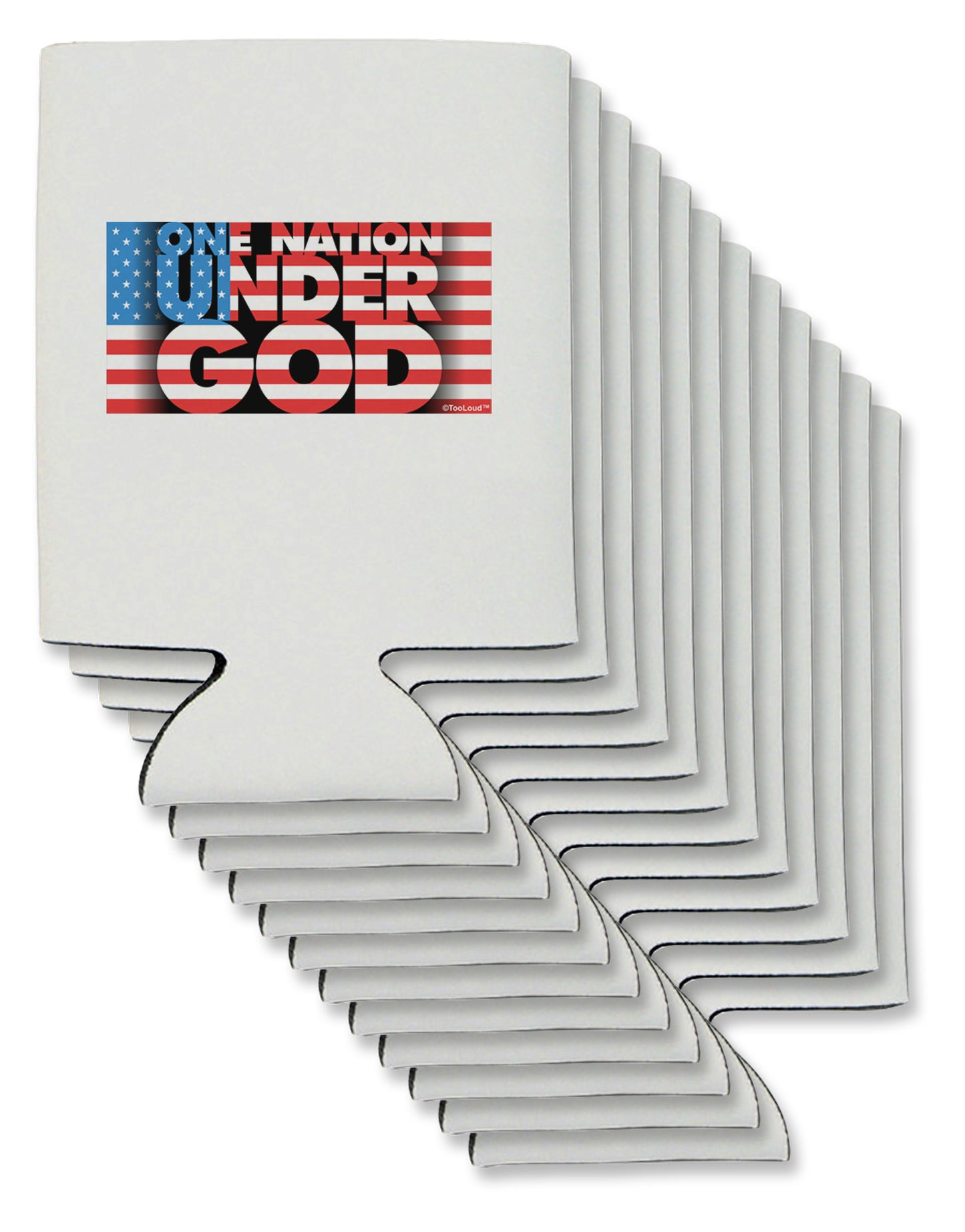 One Nation Under God Can / Bottle Insulator Coolers-Can Coolie-TooLoud-12-Davson Sales