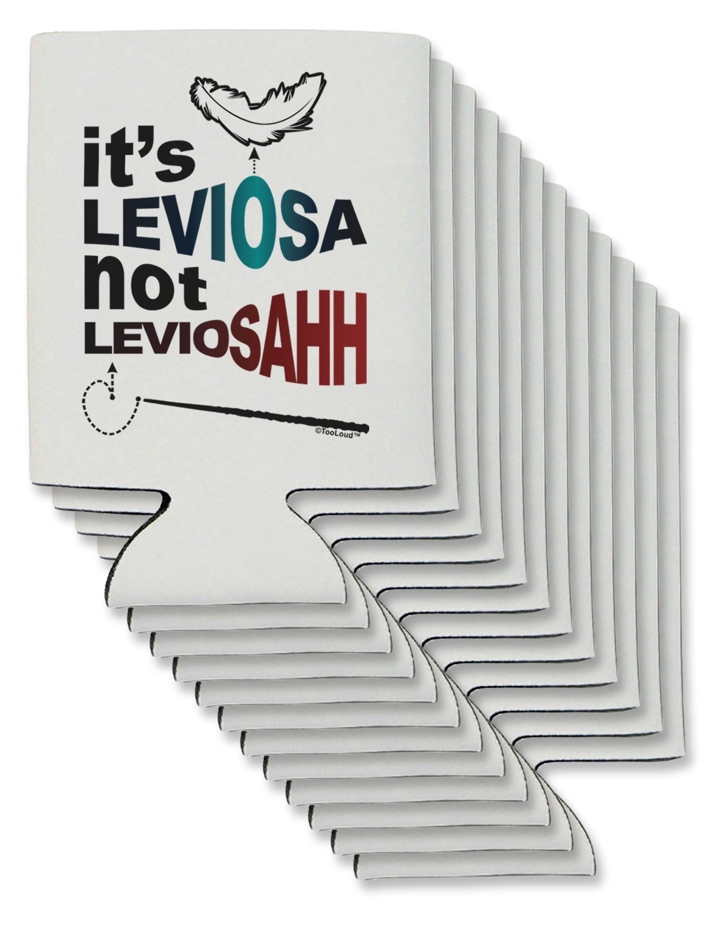 It's LeviOsa not LeviosAHH Can / Bottle Insulator Coolers-Can Coolie-TooLoud-12-Davson Sales