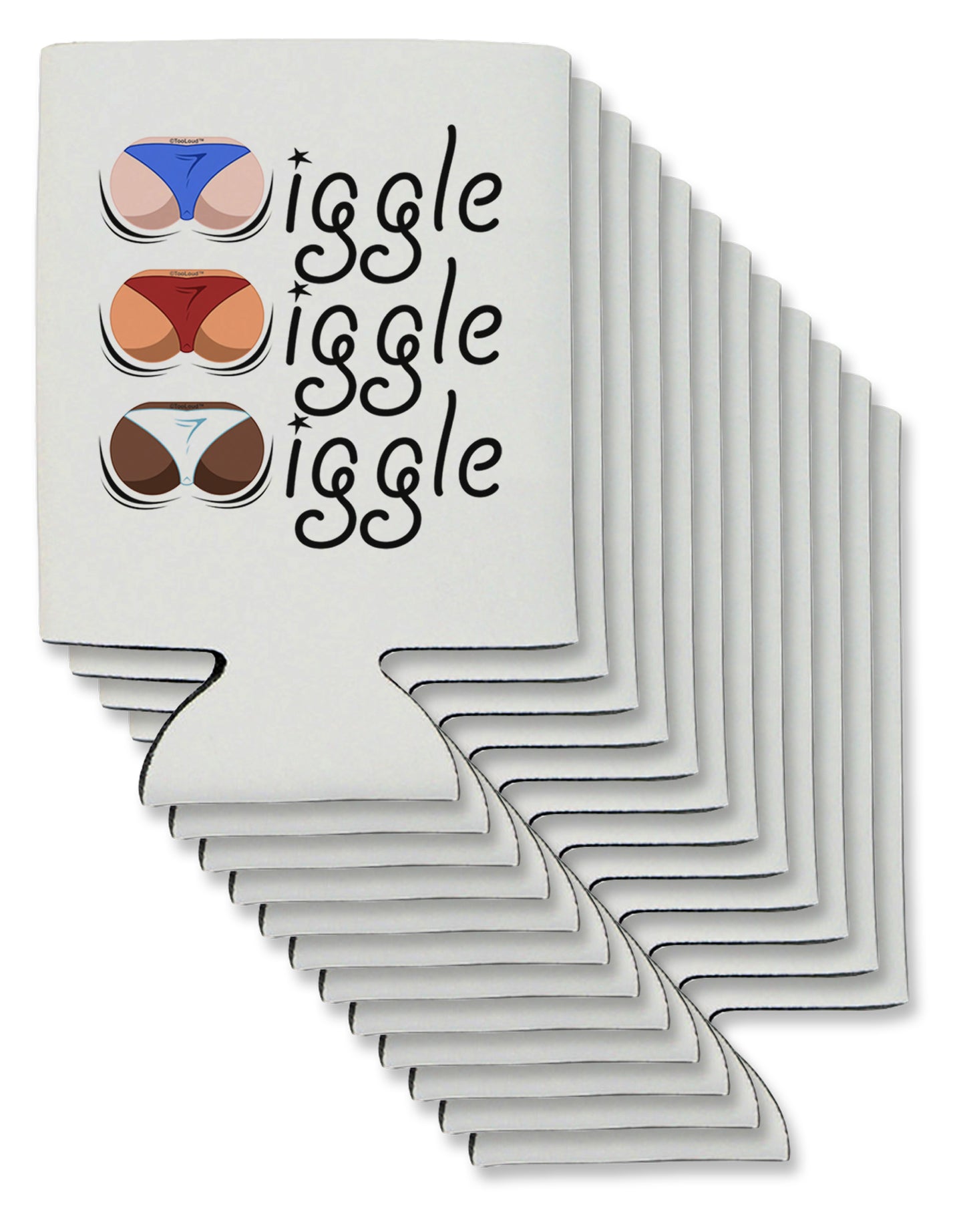 Wiggle Wiggle Wiggle - Twerk Color Can / Bottle Insulator Coolers-Can Coolie-TooLoud-12-Davson Sales