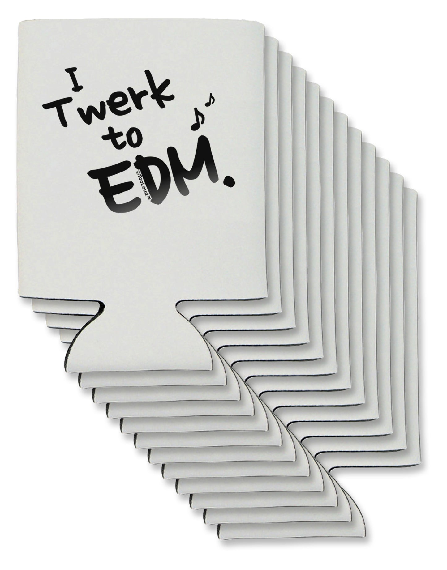 Twerk To EDM BnW Can / Bottle Insulator Coolers-Can Coolie-TooLoud-12-Davson Sales