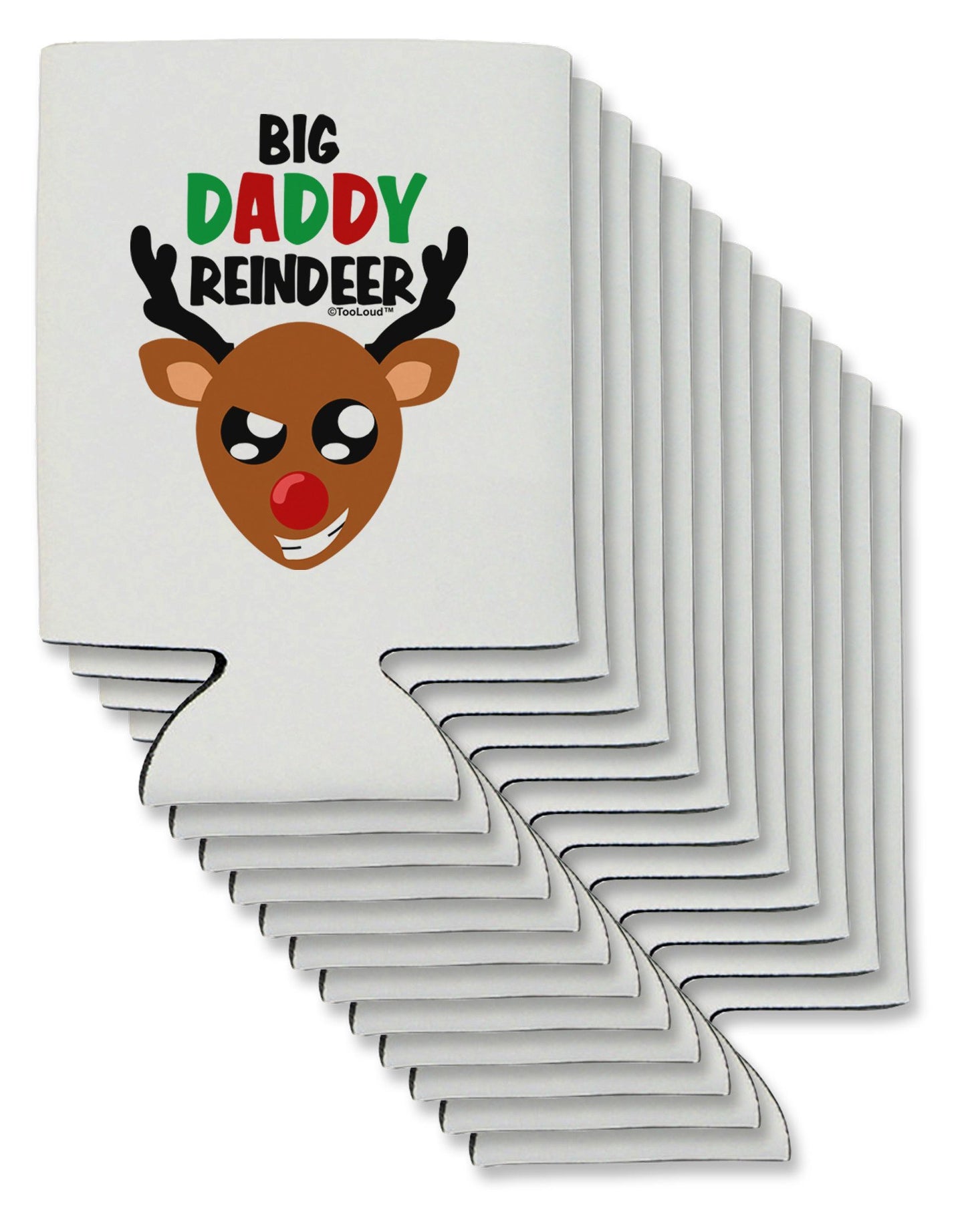 Big Daddy Reindeer Matching Deer Can / Bottle Insulator Coolers-Can Coolie-TooLoud-12-Davson Sales