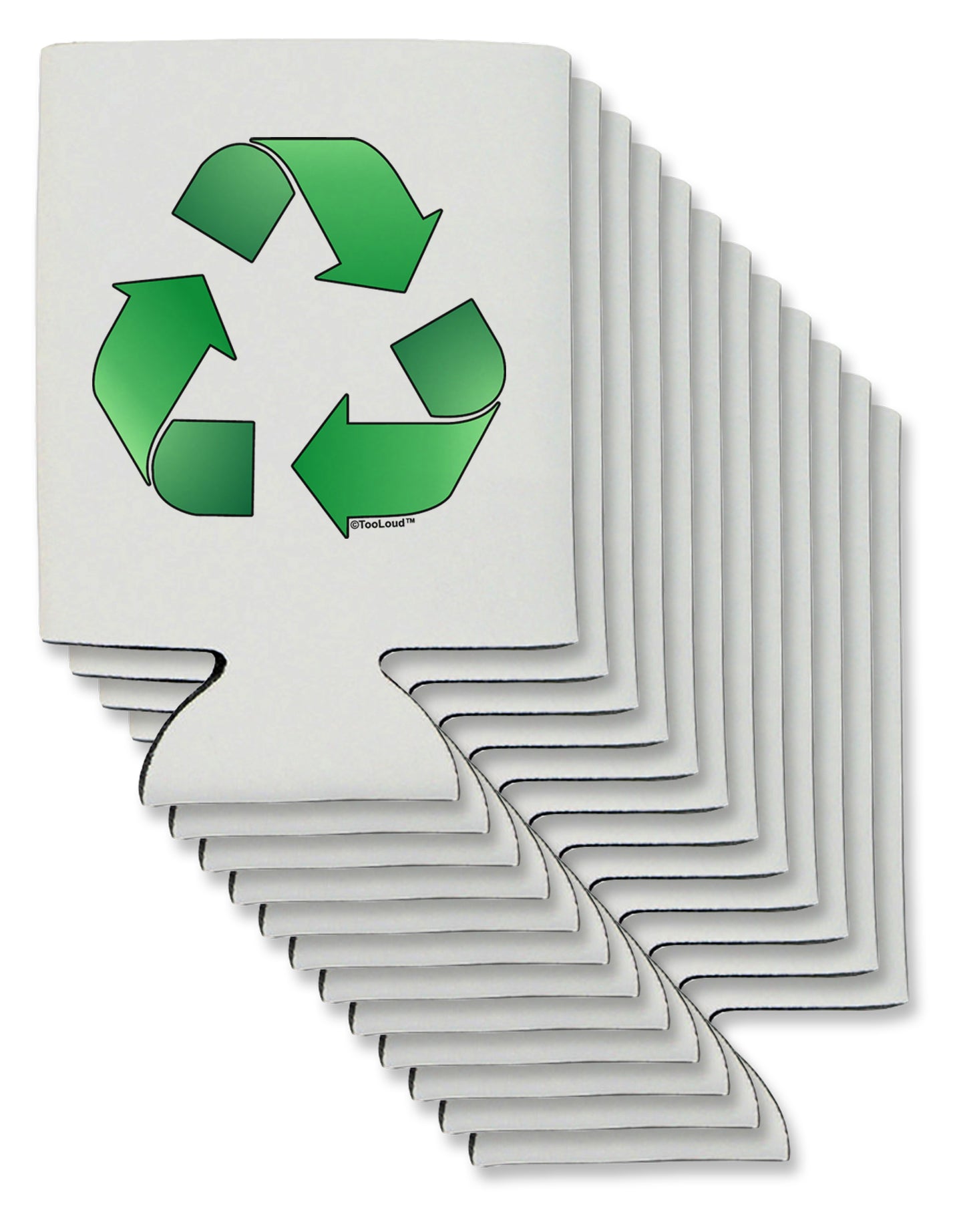 Recycle Green Can / Bottle Insulator Coolers by TooLoud-Can Coolie-TooLoud-12-Davson Sales