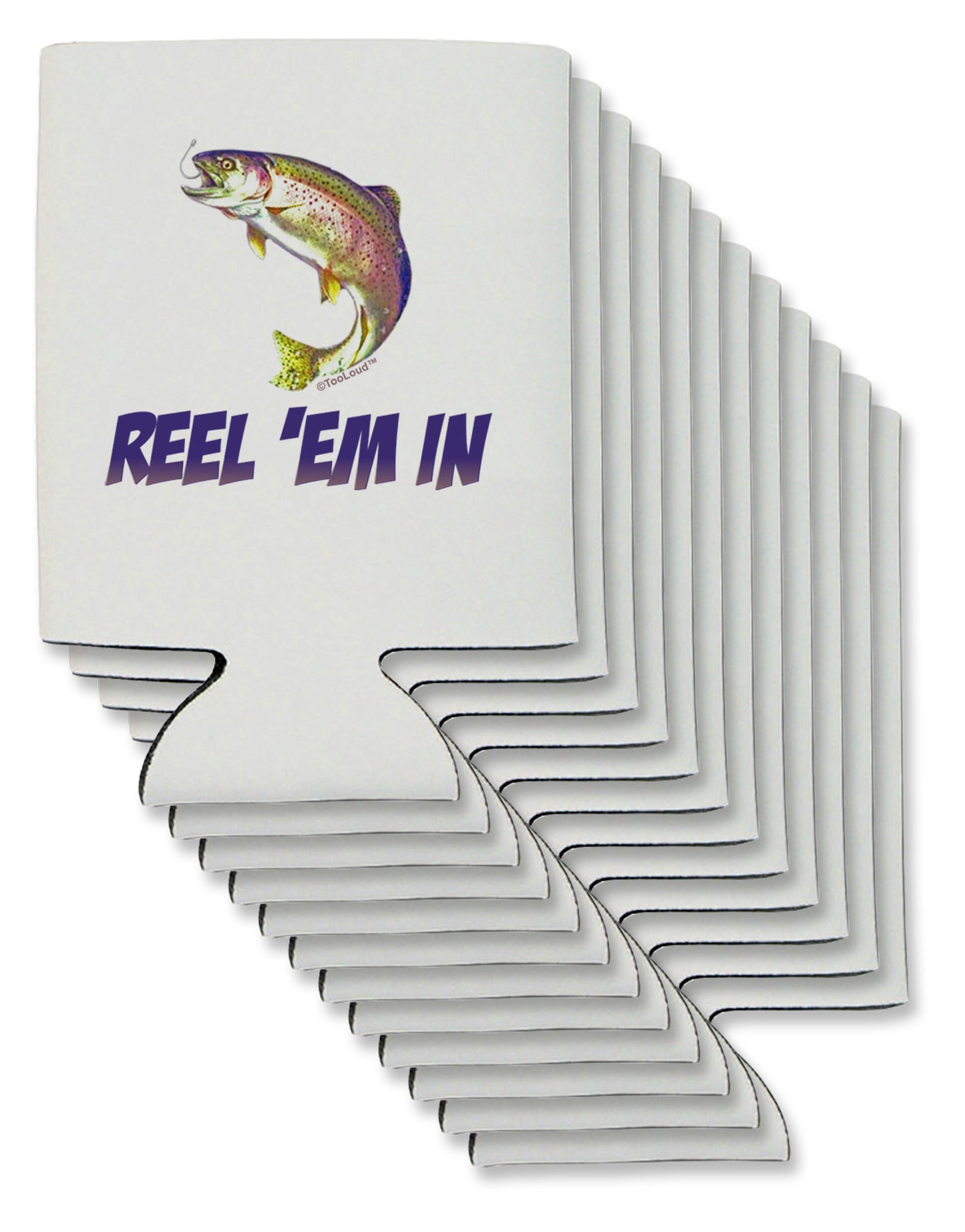 Rainbow Trout Reel Em In Can / Bottle Insulator Coolers-Can Coolie-TooLoud-12-Davson Sales
