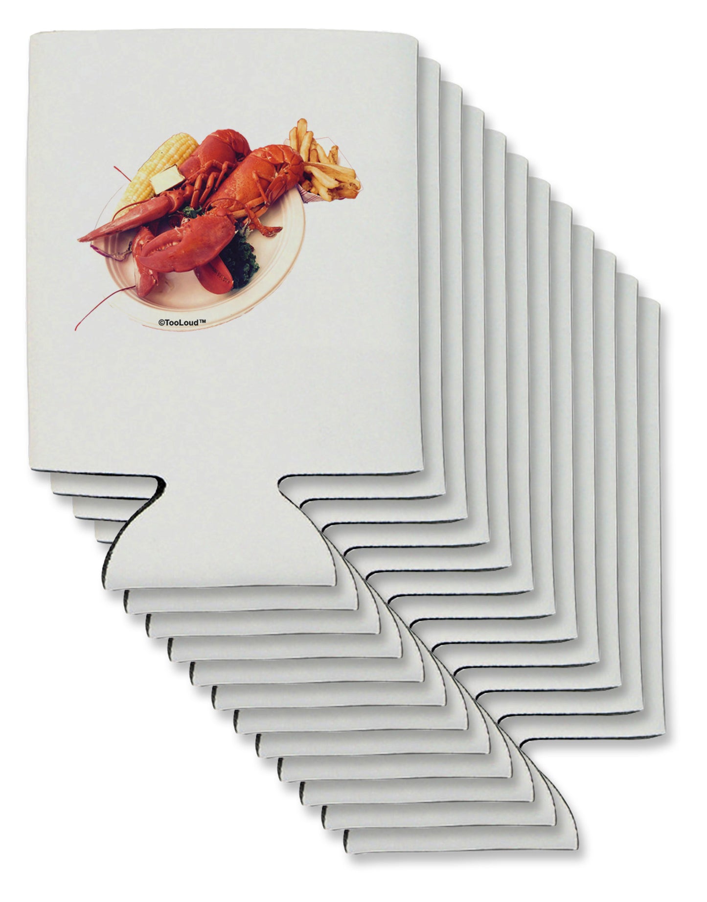 Lobster Plate Can / Bottle Insulator Coolers-Can Coolie-TooLoud-12 Pieces-Davson Sales