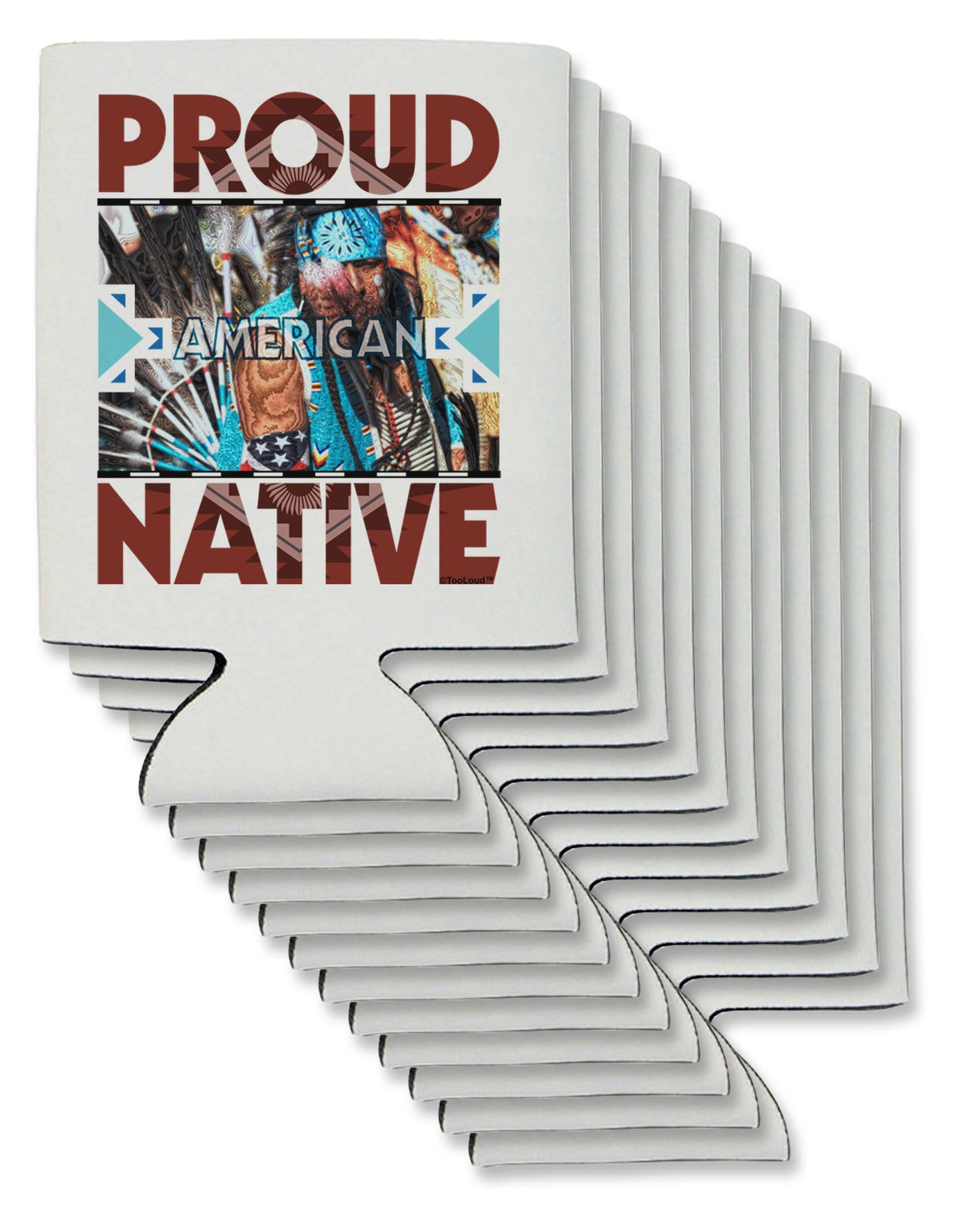Proud Native American Can / Bottle Insulator Coolers-Can Coolie-TooLoud-12-Davson Sales