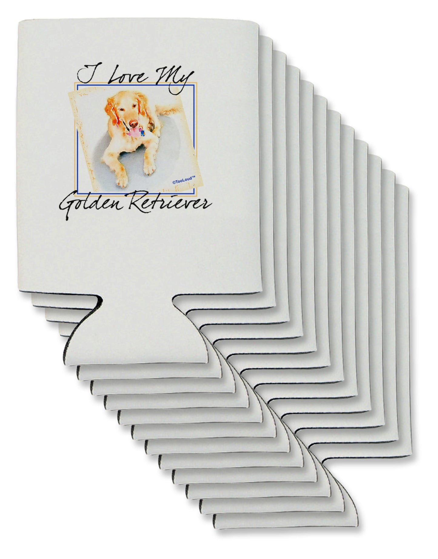 I Love My Golden Retriever Can / Bottle Insulator Coolers-Can Coolie-TooLoud-12-Davson Sales