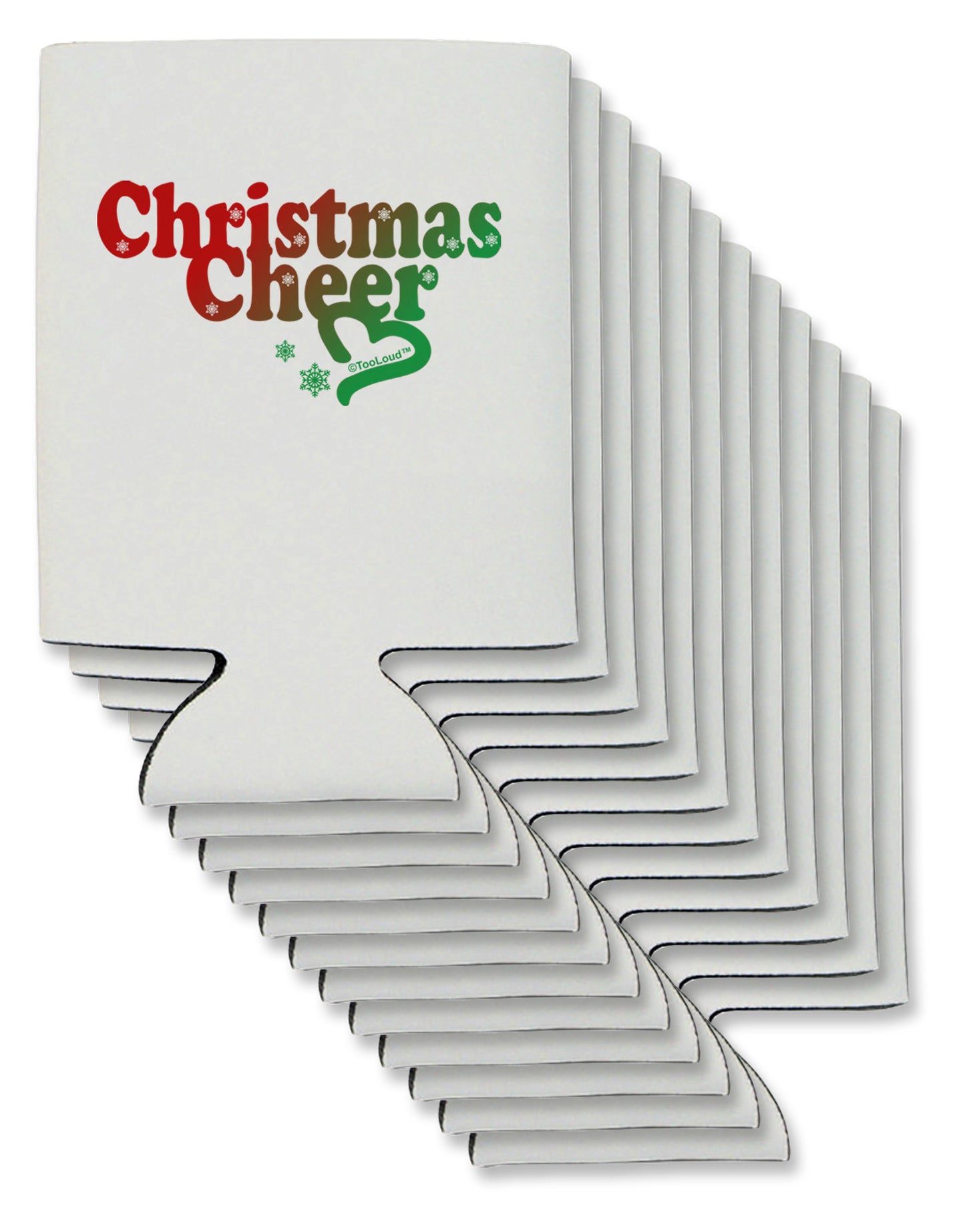 Christmas Cheer Color Can / Bottle Insulator Coolers-Can Coolie-TooLoud-12-Davson Sales