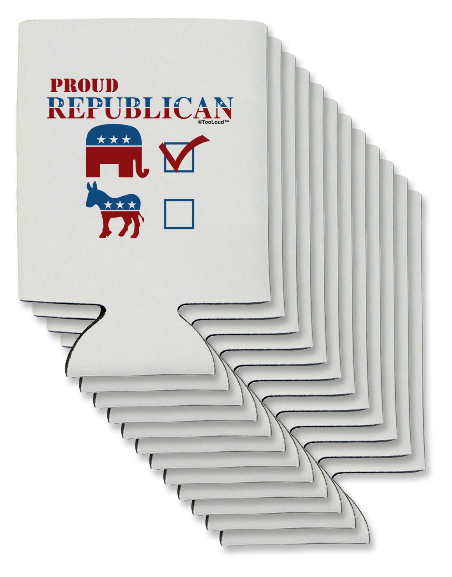 Proud Republican Checkmark Can / Bottle Insulator Coolers-Can Coolie-TooLoud-12-Davson Sales