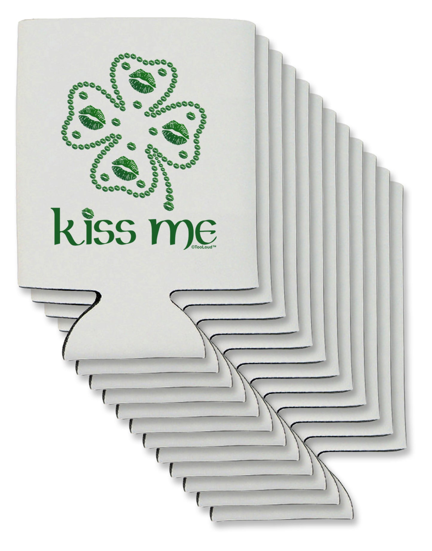 Kiss Me Clover Can / Bottle Insulator Coolers-Can Coolie-TooLoud-12-Davson Sales