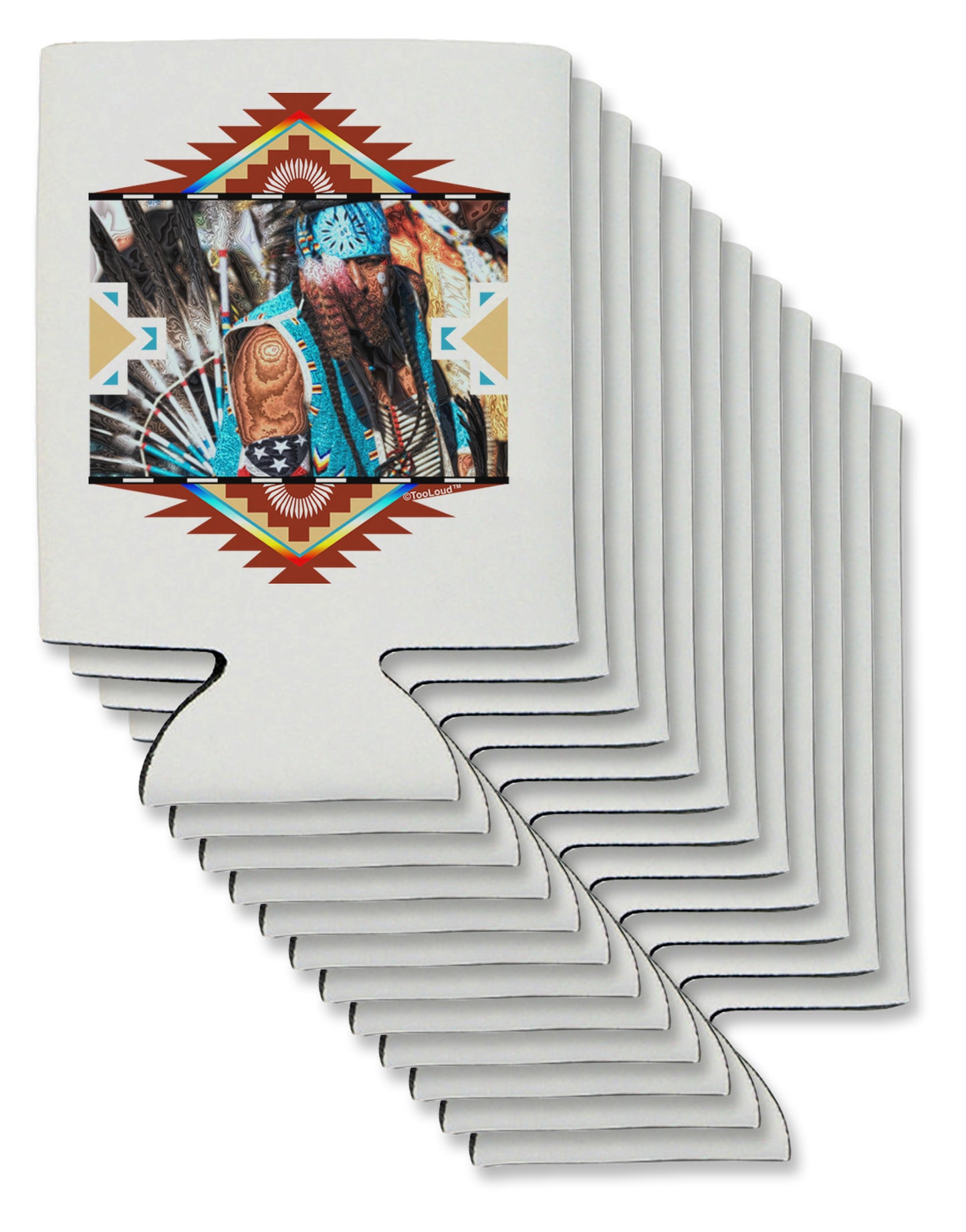 Native American Dancer 2 Can / Bottle Insulator Coolers-Can Coolie-TooLoud-12-Davson Sales