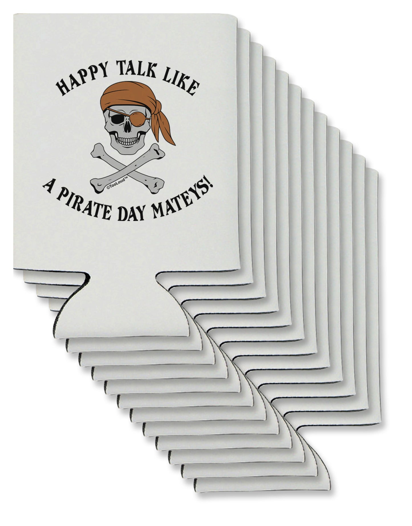 Pirate Day Mateys Can / Bottle Insulator Coolers-Can Coolie-TooLoud-12-Davson Sales