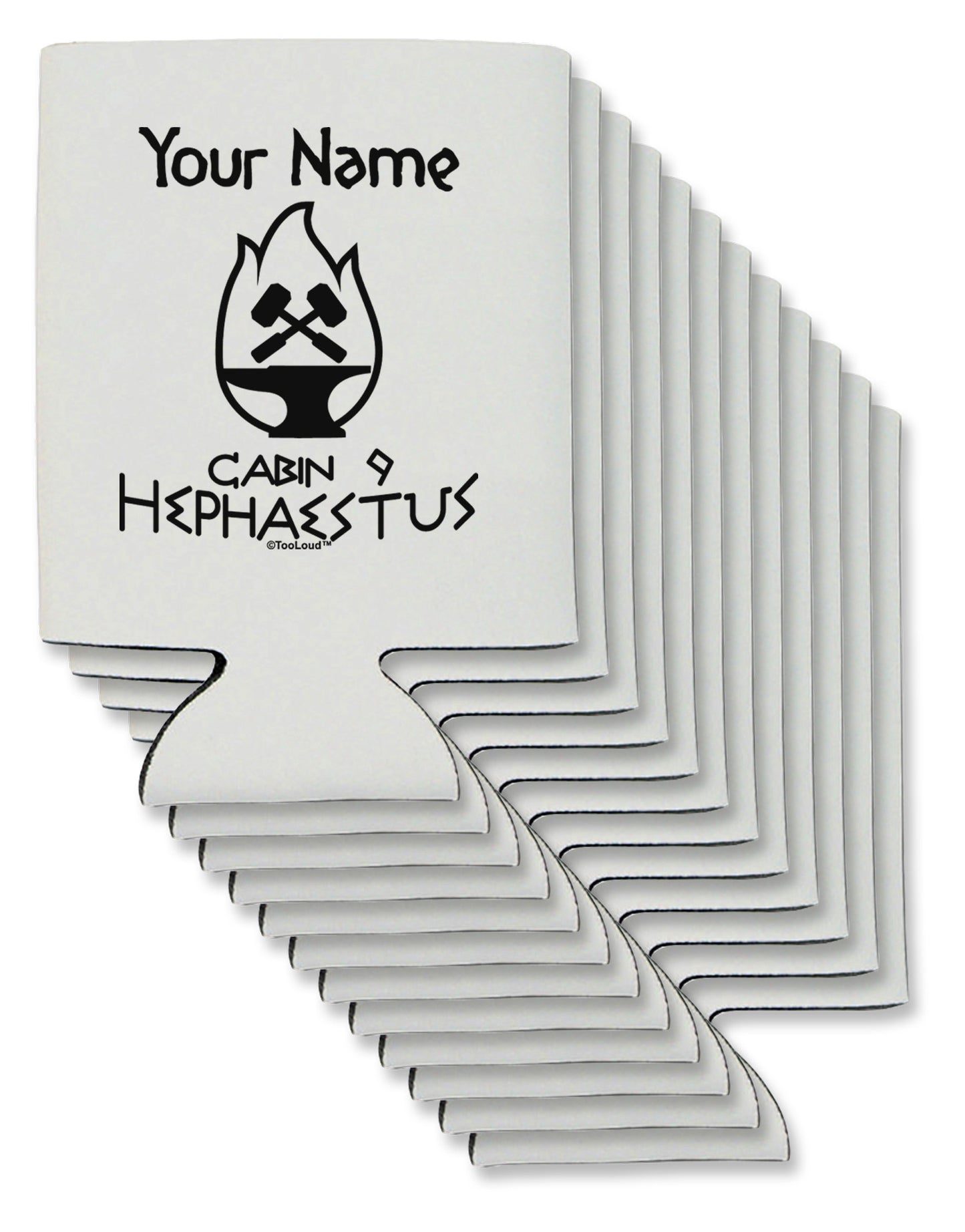 Personalized Cabin 9 Hephaestus Can / Bottle Insulator Coolers-Can Coolie-TooLoud-12 Pieces-Davson Sales