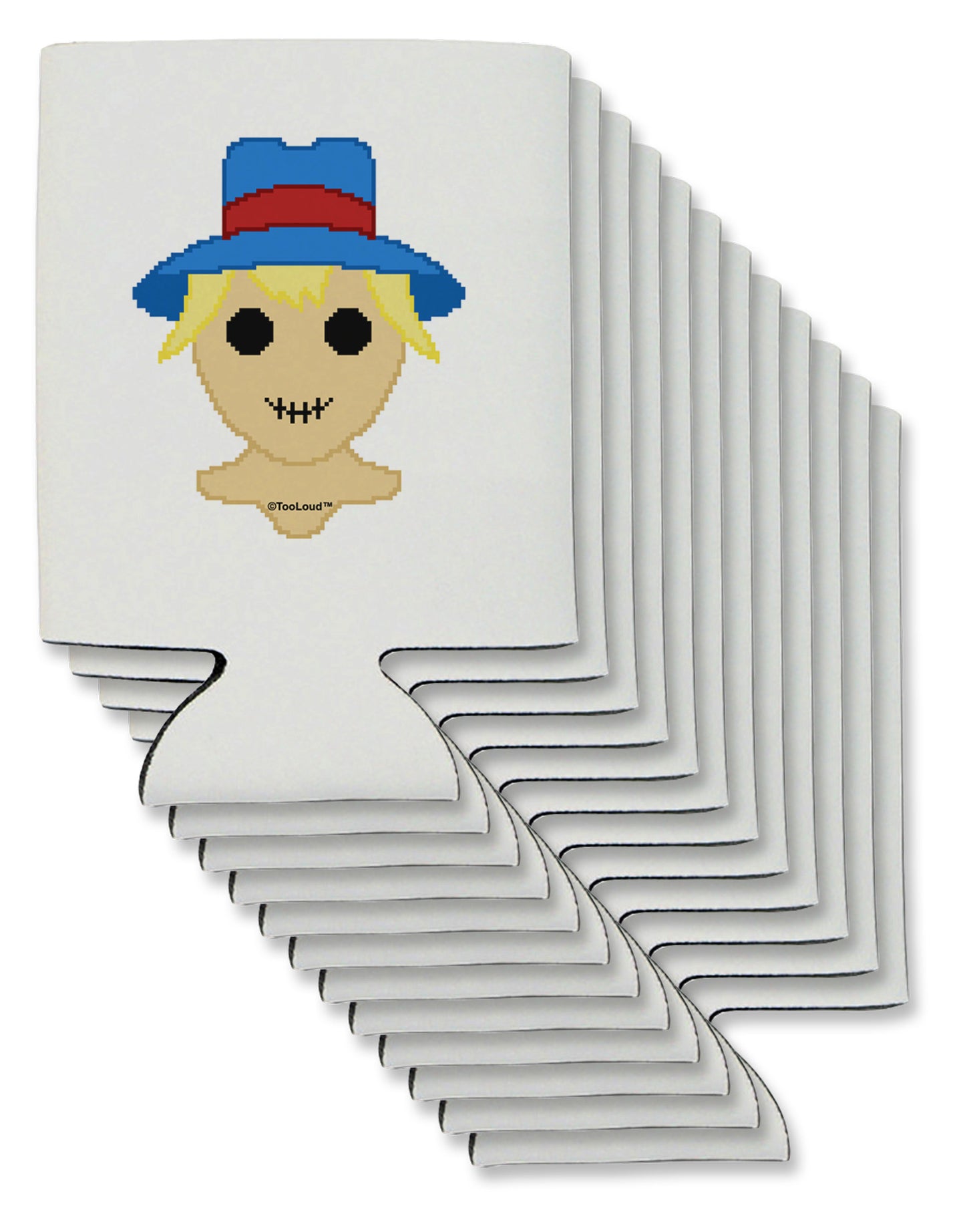 Cute Pixel Scarecrow Can / Bottle Insulator Coolers-Can Coolie-TooLoud-12 Pieces-Davson Sales