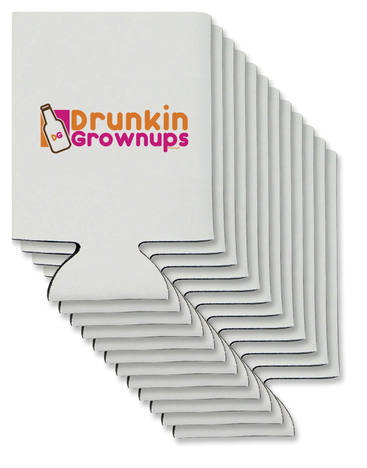 Drunken Grown ups Funny Drinking Can / Bottle Insulator Coolers by TooLoud-Can Coolie-TooLoud-12-Davson Sales