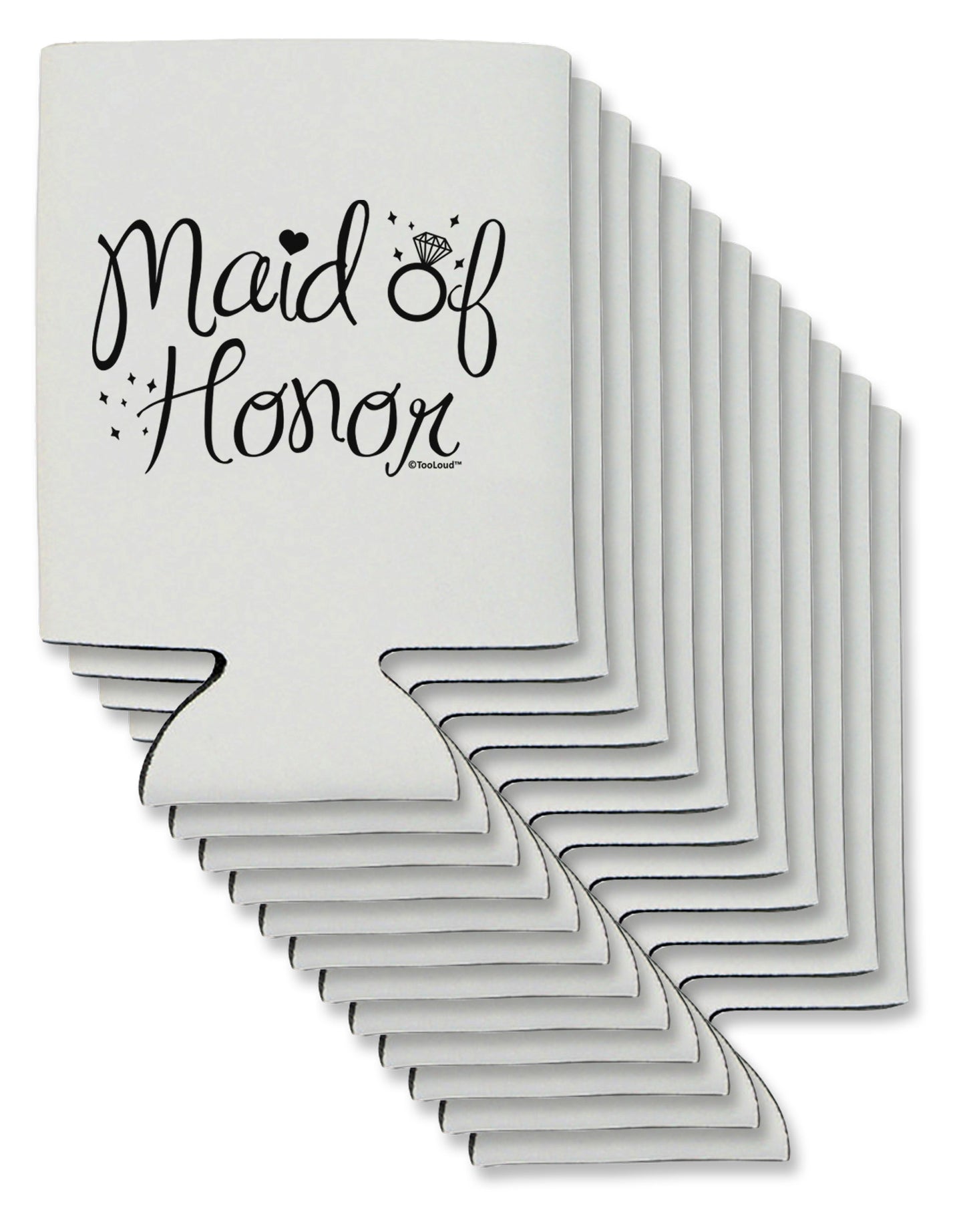 Maid of Honor - Diamond Ring Design Can / Bottle Insulator Coolers-Can Coolie-TooLoud-12-Davson Sales