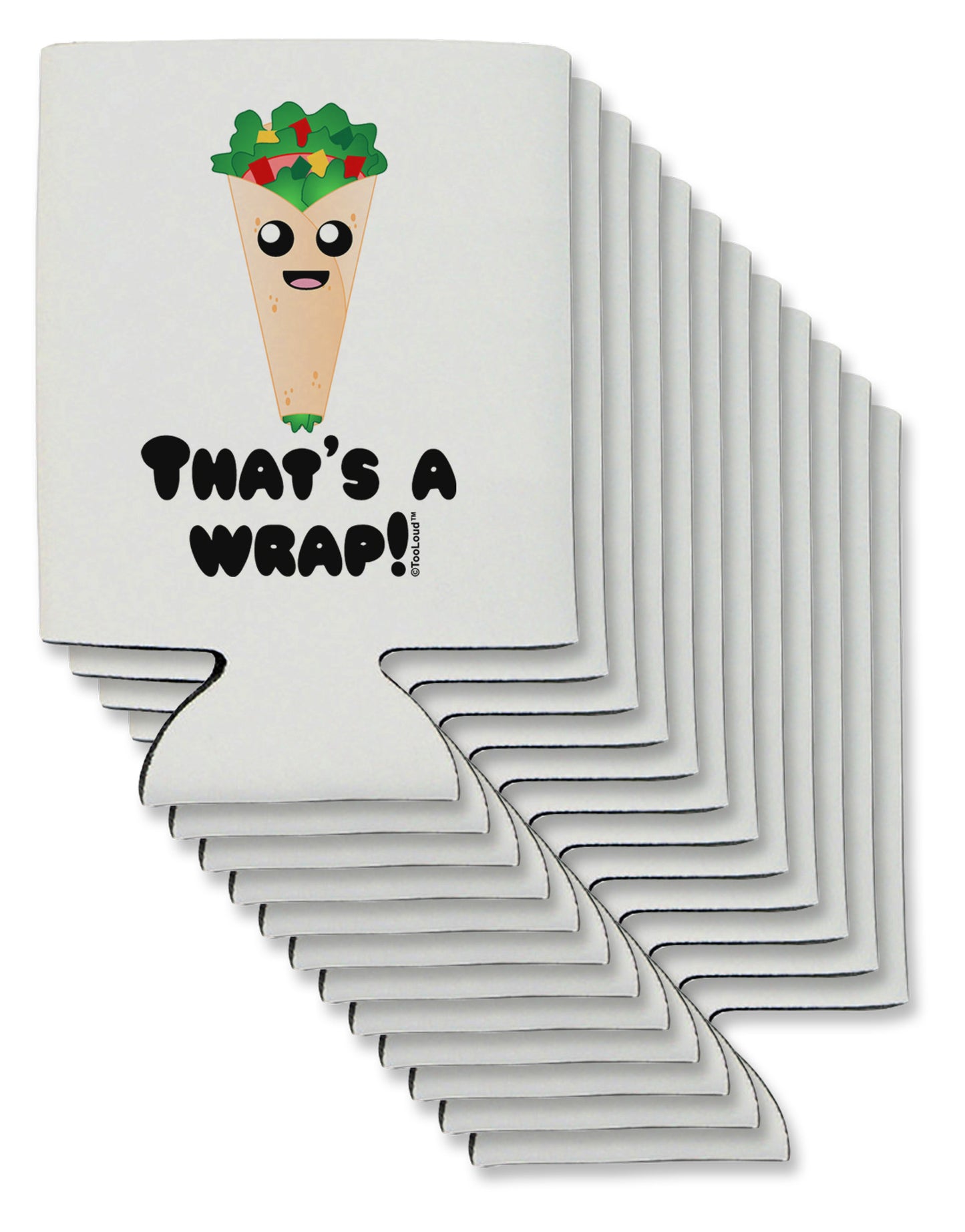 Thats A Wrap Cute Wrap Can / Bottle Insulator Coolers-Can Coolie-TooLoud-12 Pieces-Davson Sales