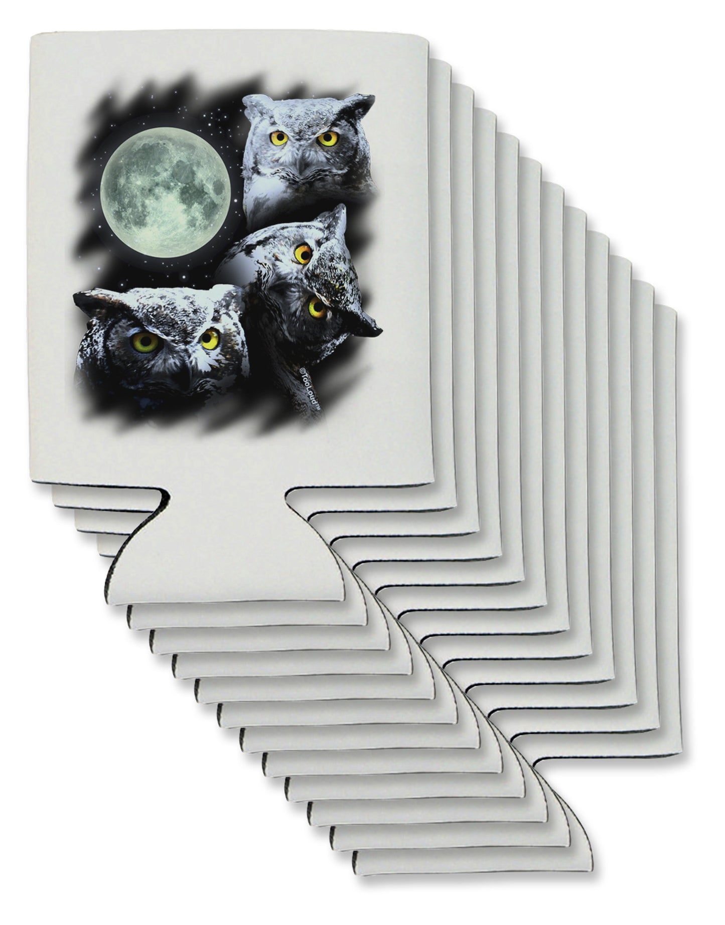 Three Owls and Moon Can / Bottle Insulator Coolers-Can Coolie-TooLoud-12-Davson Sales