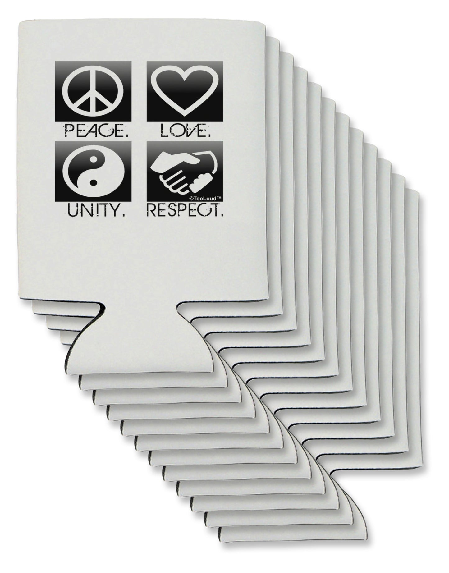 PLUR Squares BnW Can / Bottle Insulator Coolers-Can Coolie-TooLoud-12-Davson Sales