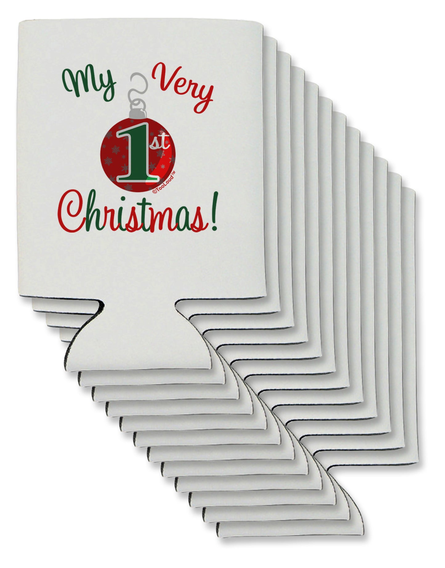 My Very 1st Christmas Can / Bottle Insulator Coolers-Can Coolie-TooLoud-12-Davson Sales