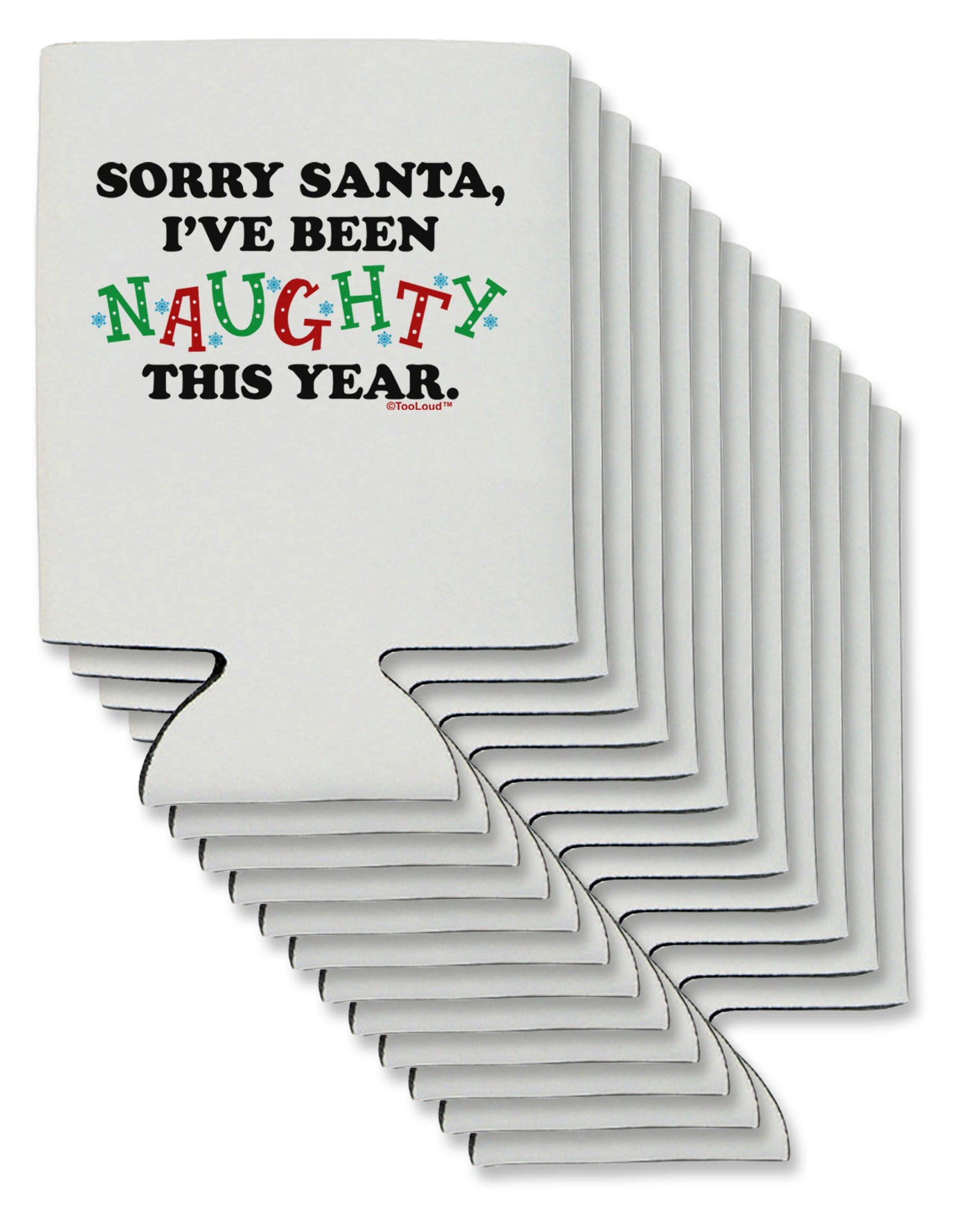 I've Been Naughty This Year Can / Bottle Insulator Coolers-Can Coolie-TooLoud-12-Davson Sales