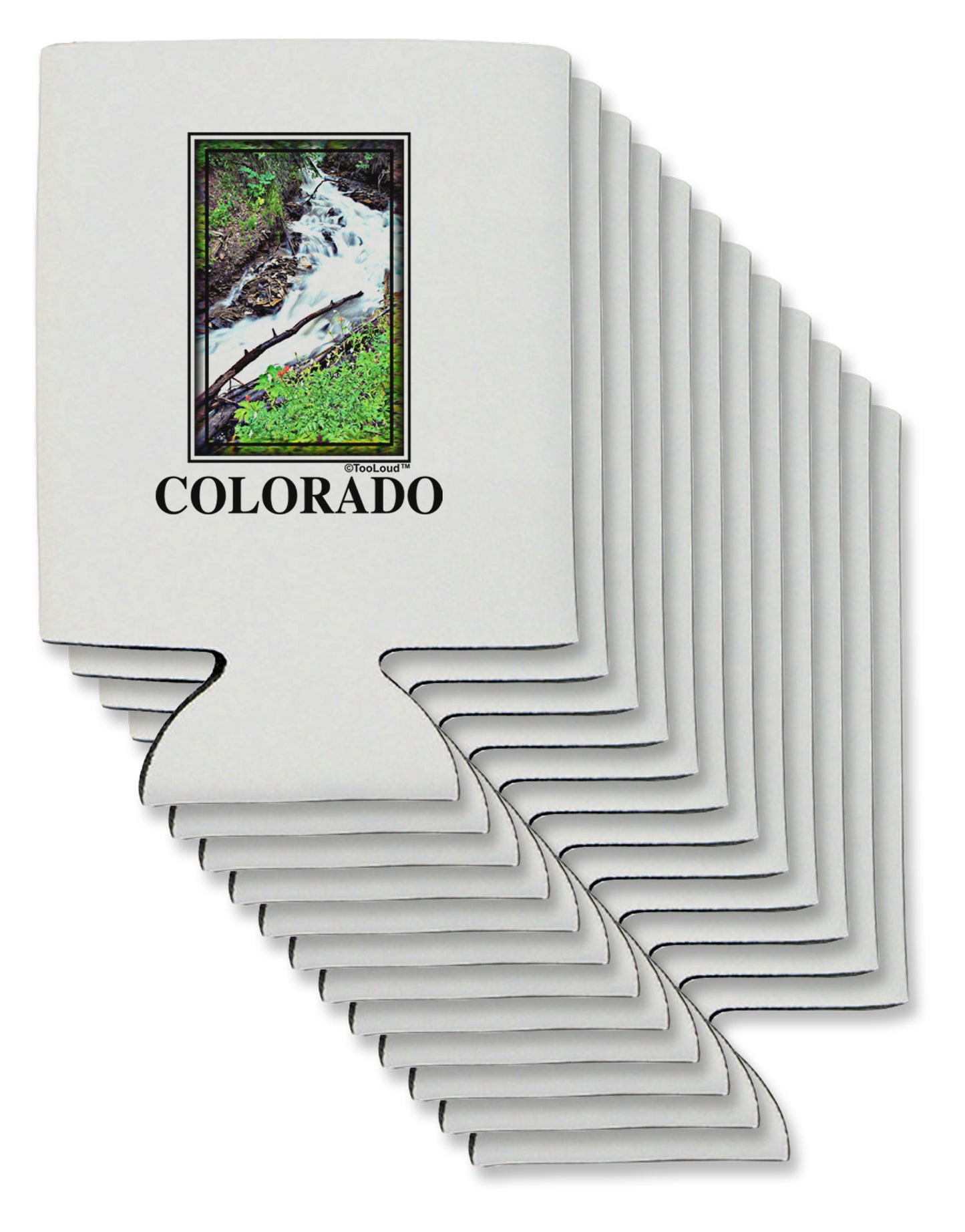 Colorado White River Text Can / Bottle Insulator Coolers-Can Coolie-TooLoud-12-Davson Sales