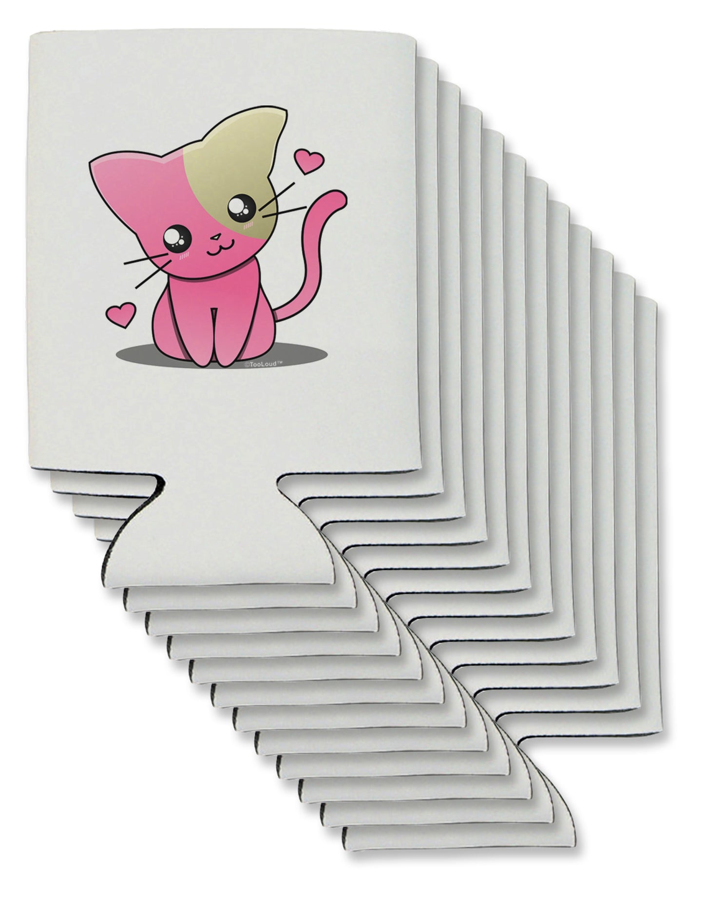Kawaii Kitty Can / Bottle Insulator Coolers-Can Coolie-TooLoud-12-Davson Sales