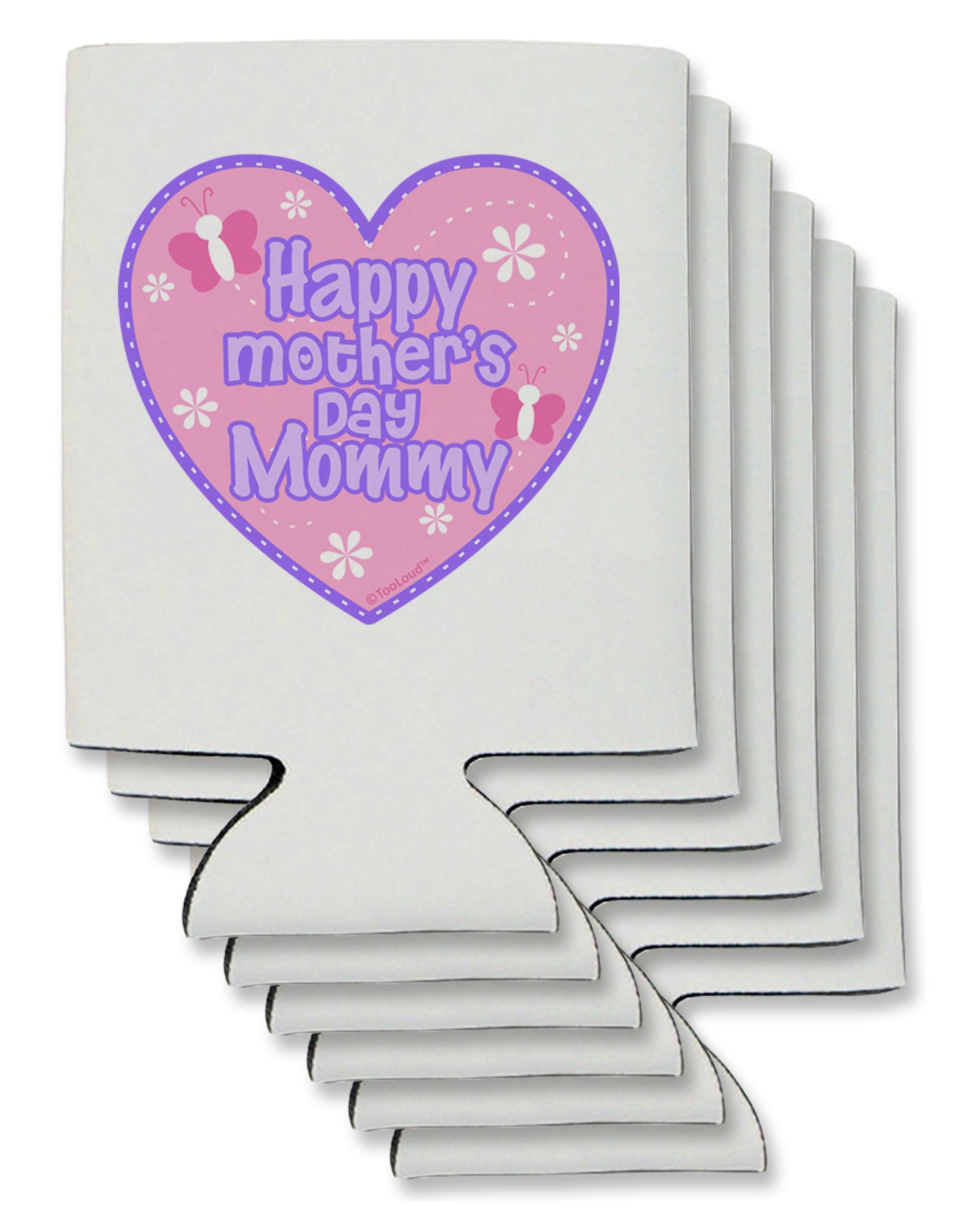 Happy Mother's Day Mommy - Pink Can / Bottle Insulator Coolers by TooLoud-Can Coolie-TooLoud-6-Davson Sales