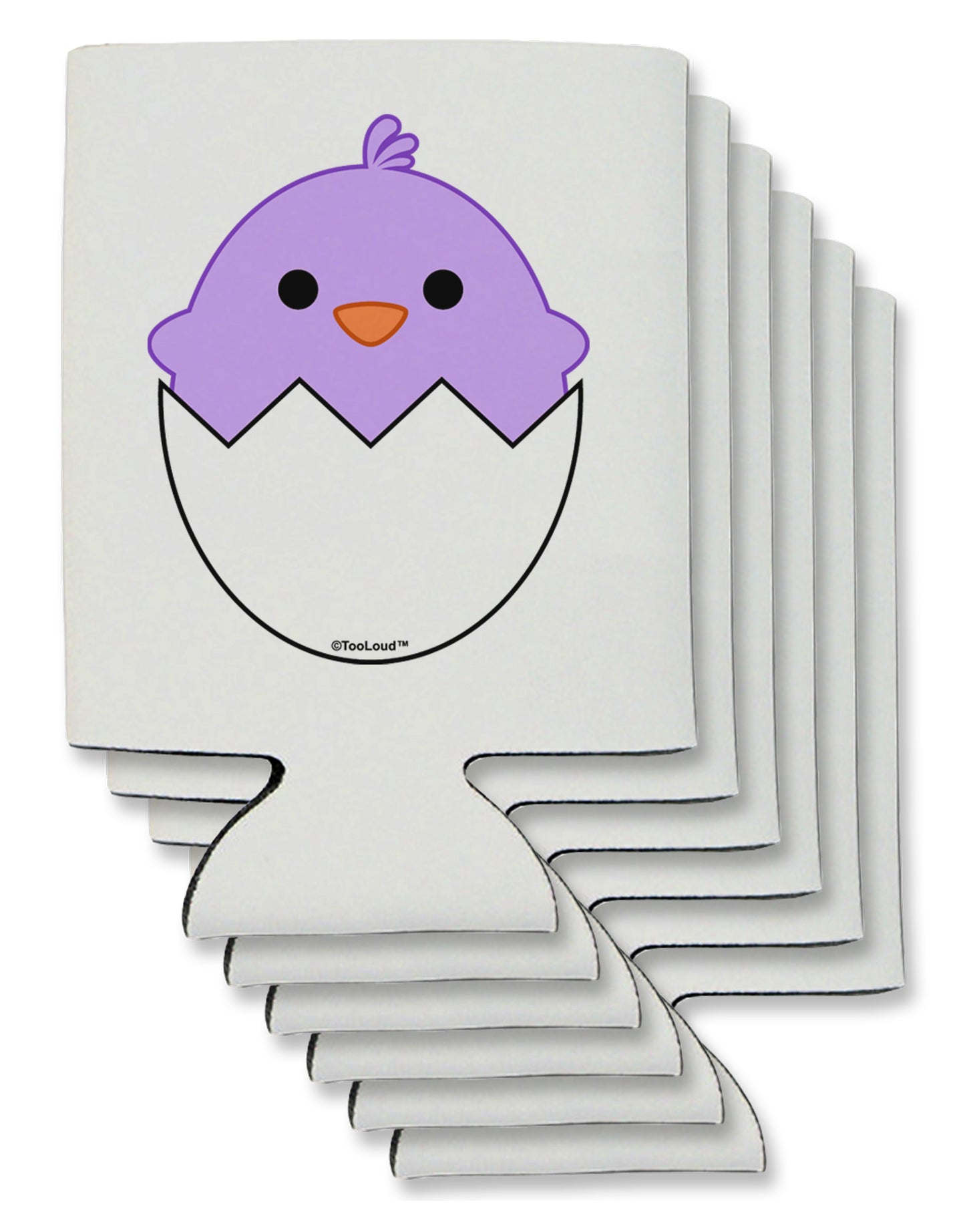 Cute Hatching Chick - Purple Can / Bottle Insulator Coolers by TooLoud-Can Coolie-TooLoud-6-Davson Sales