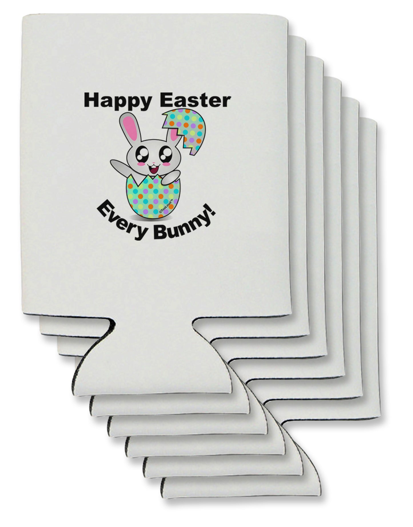 Happy Easter Every Bunny Can / Bottle Insulator Coolers by TooLoud-Can Coolie-TooLoud-6-Davson Sales