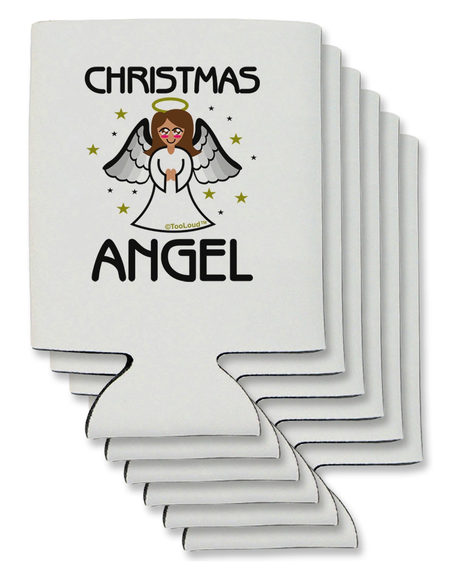 Christmas Angel Can / Bottle Insulator Coolers-Can Coolie-TooLoud-6-Davson Sales