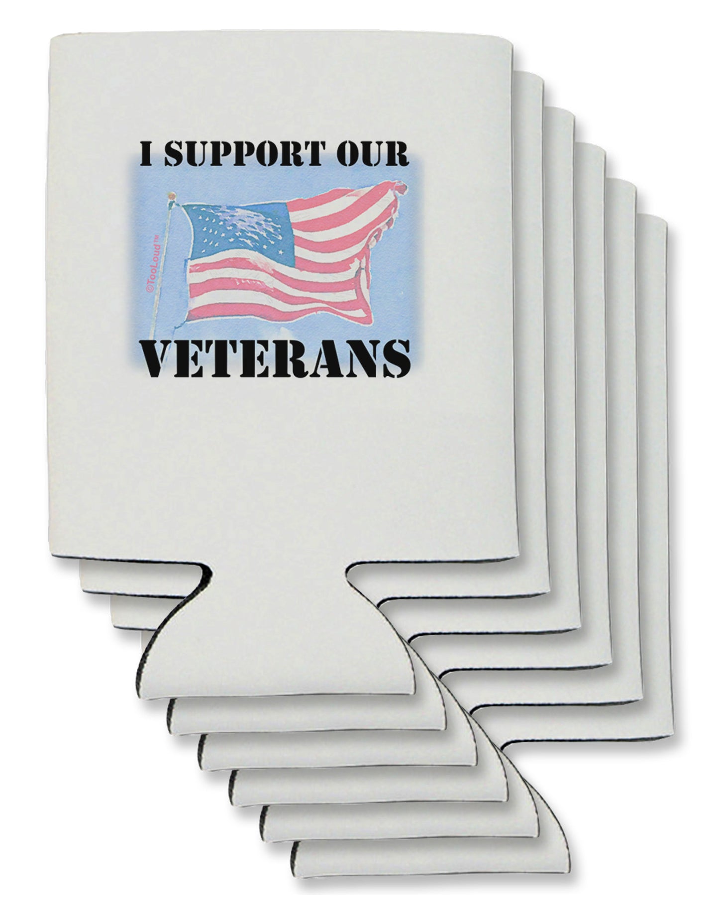Support Our Veterans Can / Bottle Insulator Coolers-Can Coolie-TooLoud-6-Davson Sales