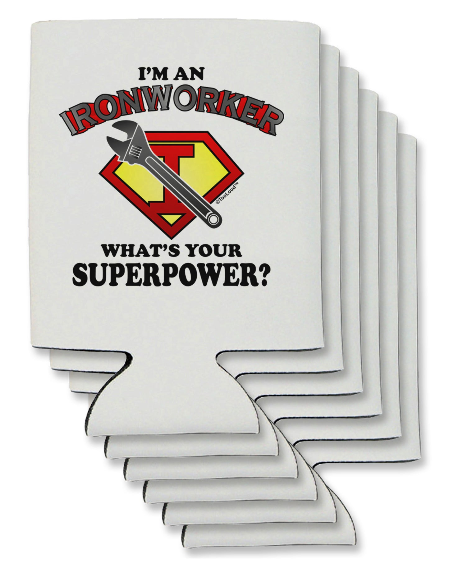 Ironworker - Superpower Can / Bottle Insulator Coolers-Can Coolie-TooLoud-6-Davson Sales