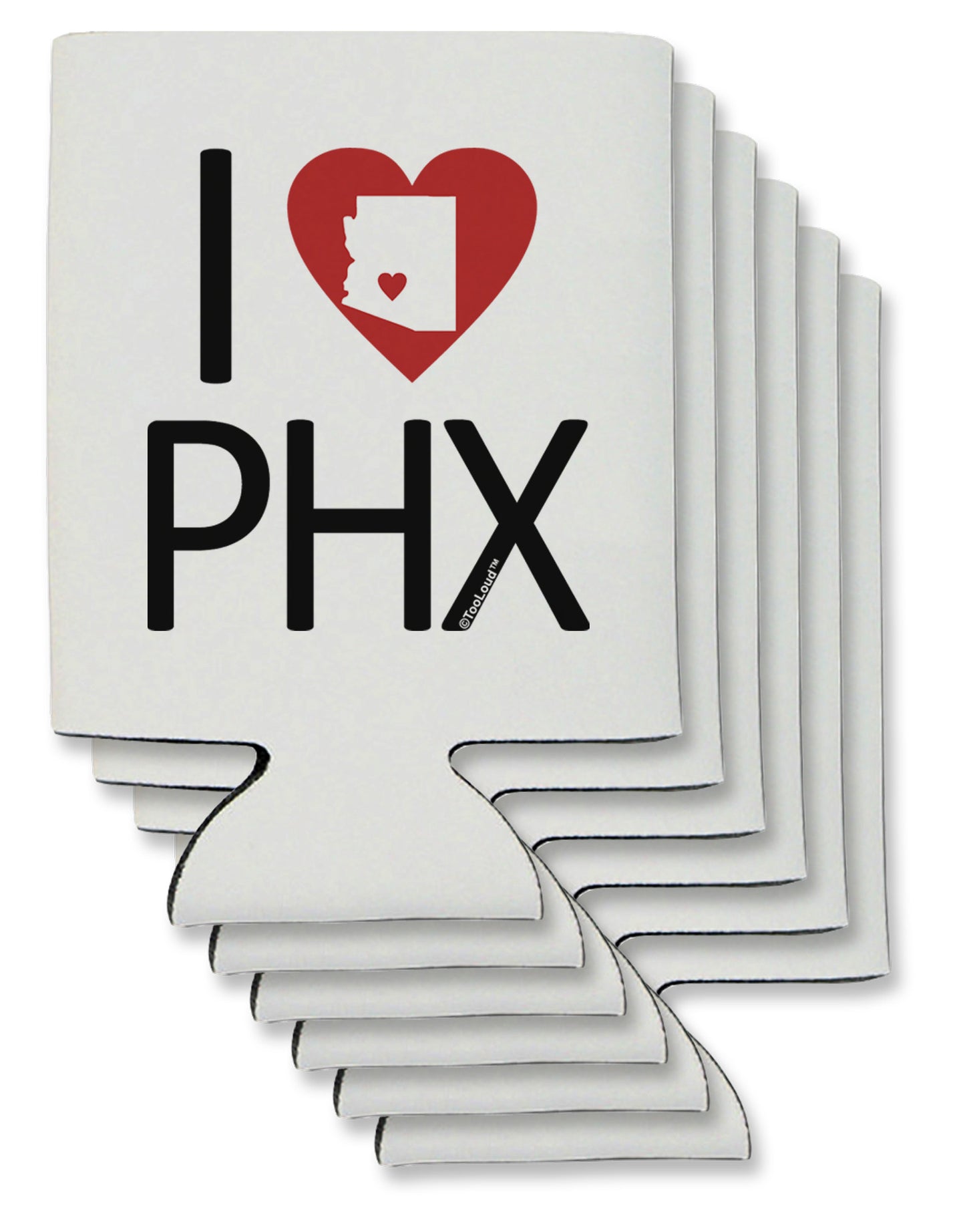 I Heart Phoenix Can / Bottle Insulator Coolers-Can Coolie-TooLoud-6-Davson Sales