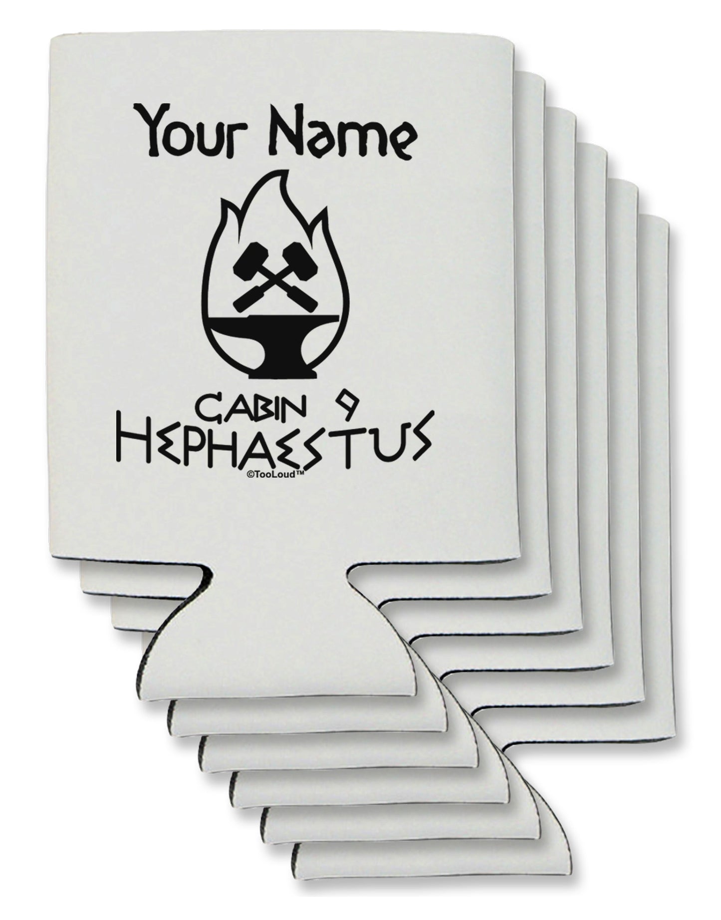 Personalized Cabin 9 Hephaestus Can / Bottle Insulator Coolers-Can Coolie-TooLoud-6 Pieces-Davson Sales