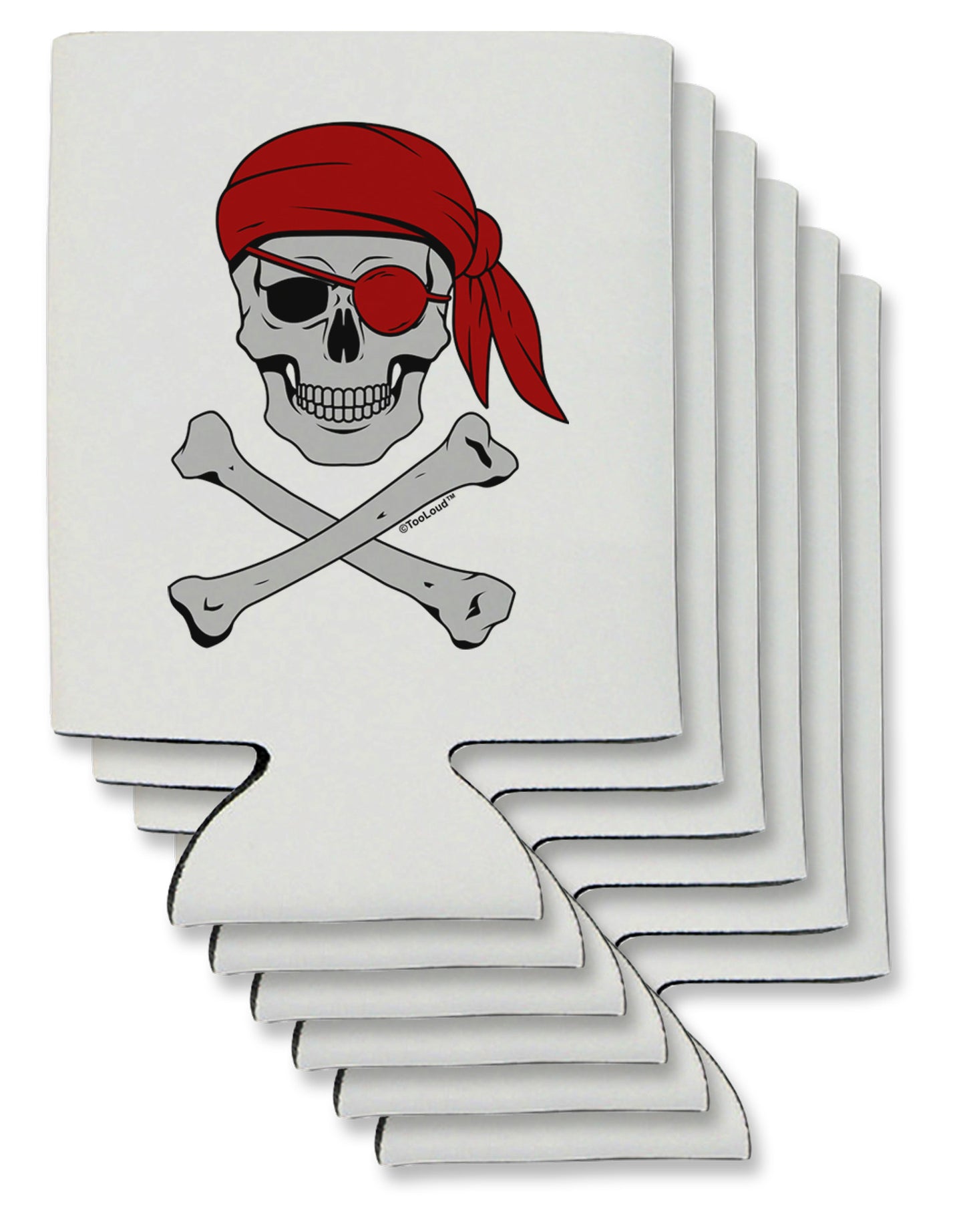 Pirate Skull Can / Bottle Insulator Coolers-Can Coolie-TooLoud-6-Davson Sales