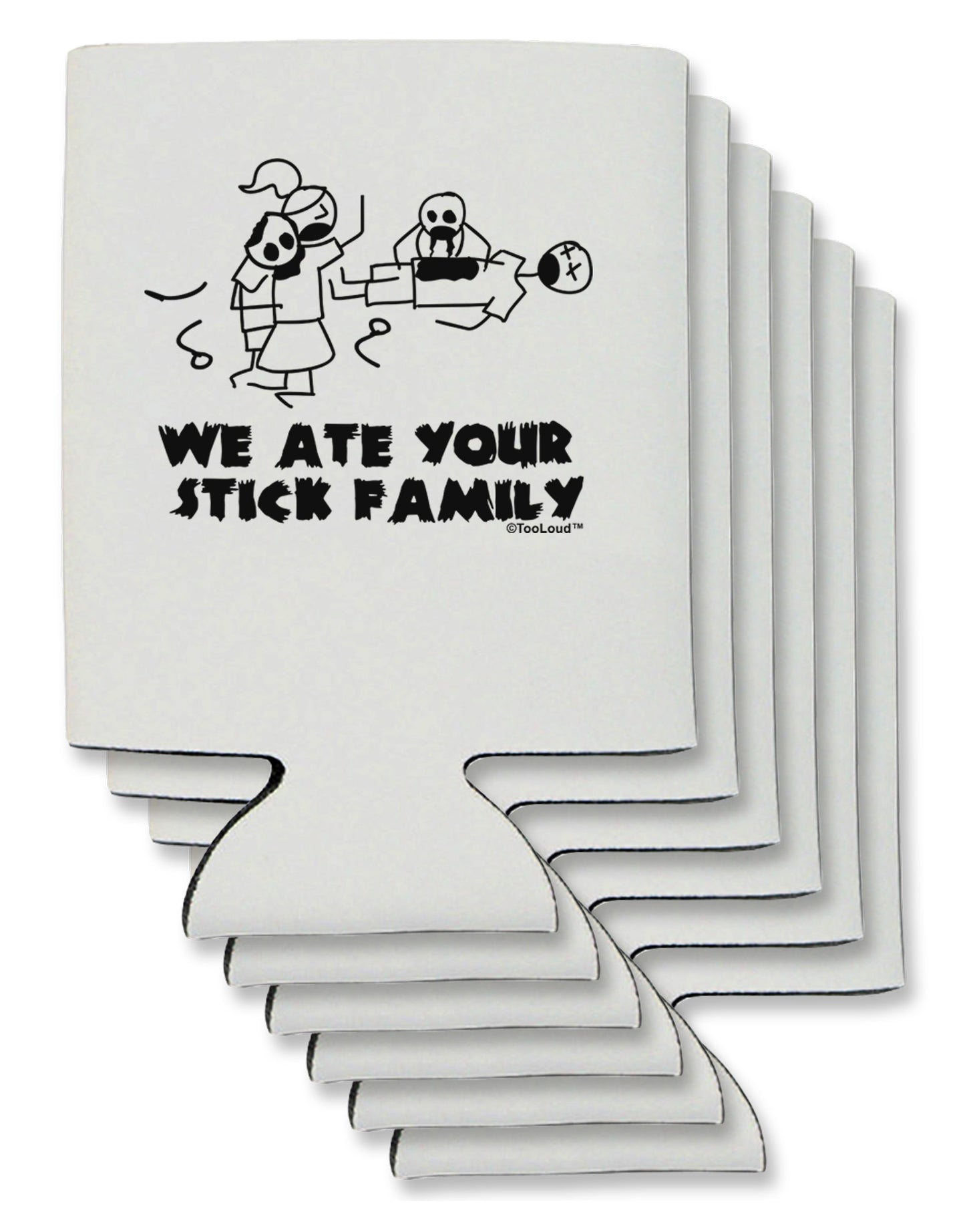 We Ate Your Stick Family - Funny Can / Bottle Insulator Coolers by TooLoud-Can Coolie-TooLoud-6-Davson Sales