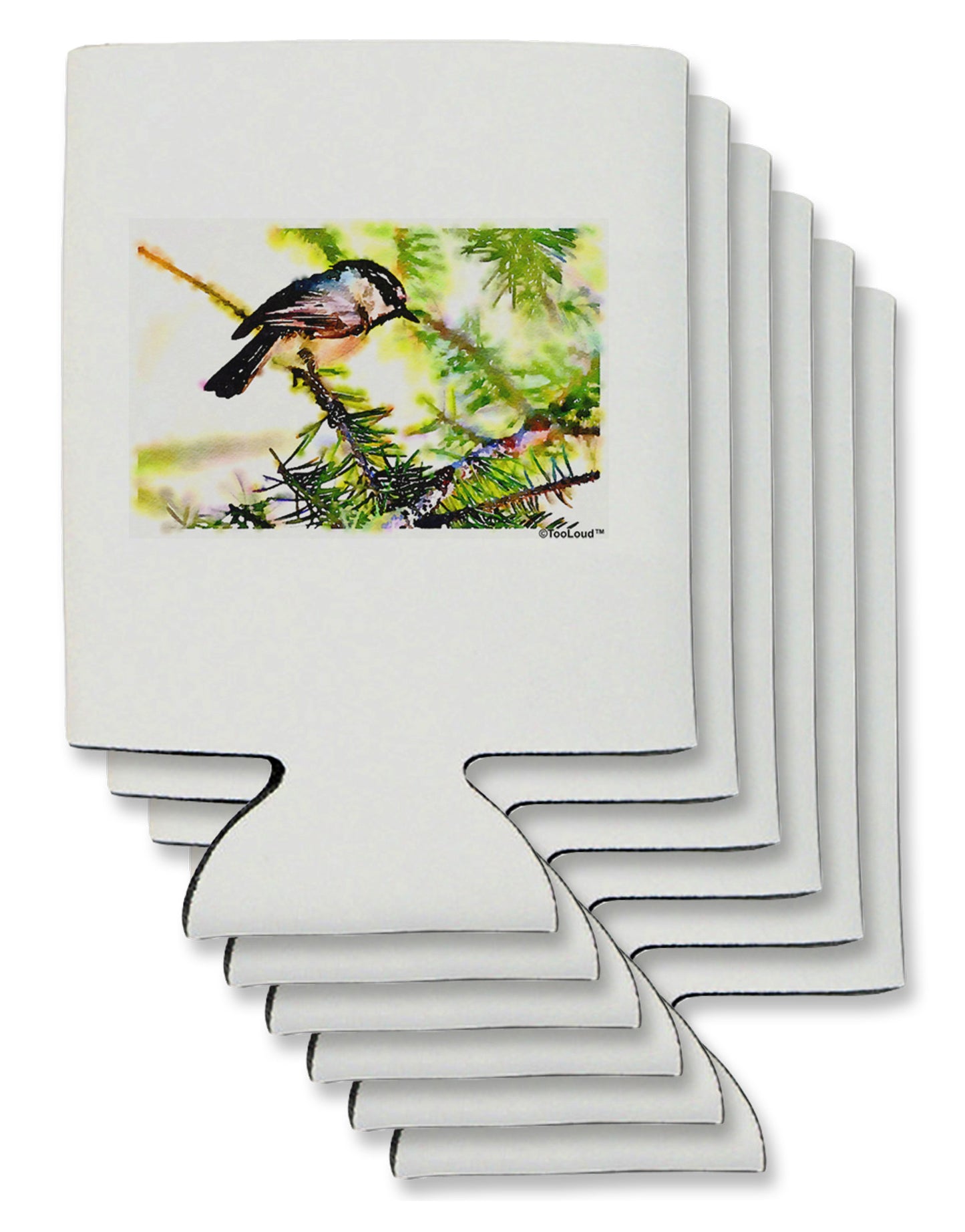CO Chickadee Watercolor Can / Bottle Insulator Coolers-Can Coolie-TooLoud-6-Davson Sales
