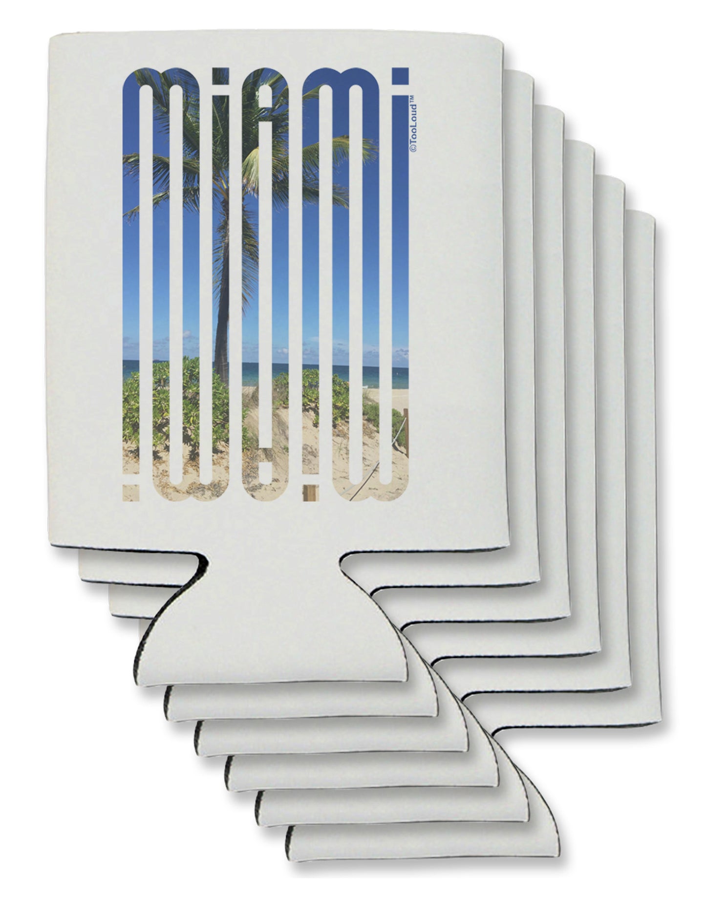 Miami Beach View Mirage Can / Bottle Insulator Coolers-Can Coolie-TooLoud-6-Davson Sales