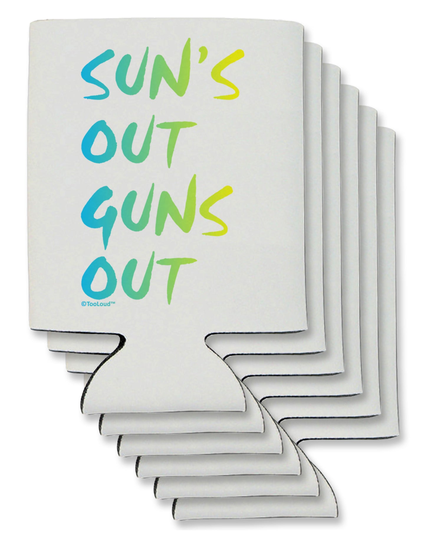 Suns Out Guns Out - Gradient Colors Can / Bottle Insulator Coolers-Can Coolie-TooLoud-6-Davson Sales