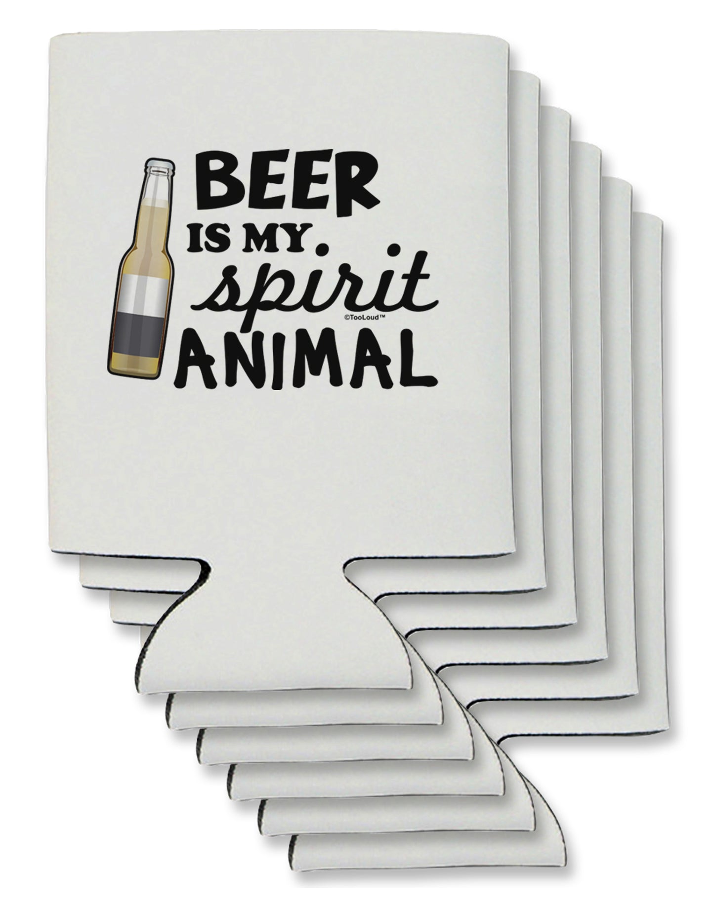 Beer Is My Spirit Animal Can / Bottle Insulator Coolers-Can Coolie-TooLoud-6-Davson Sales