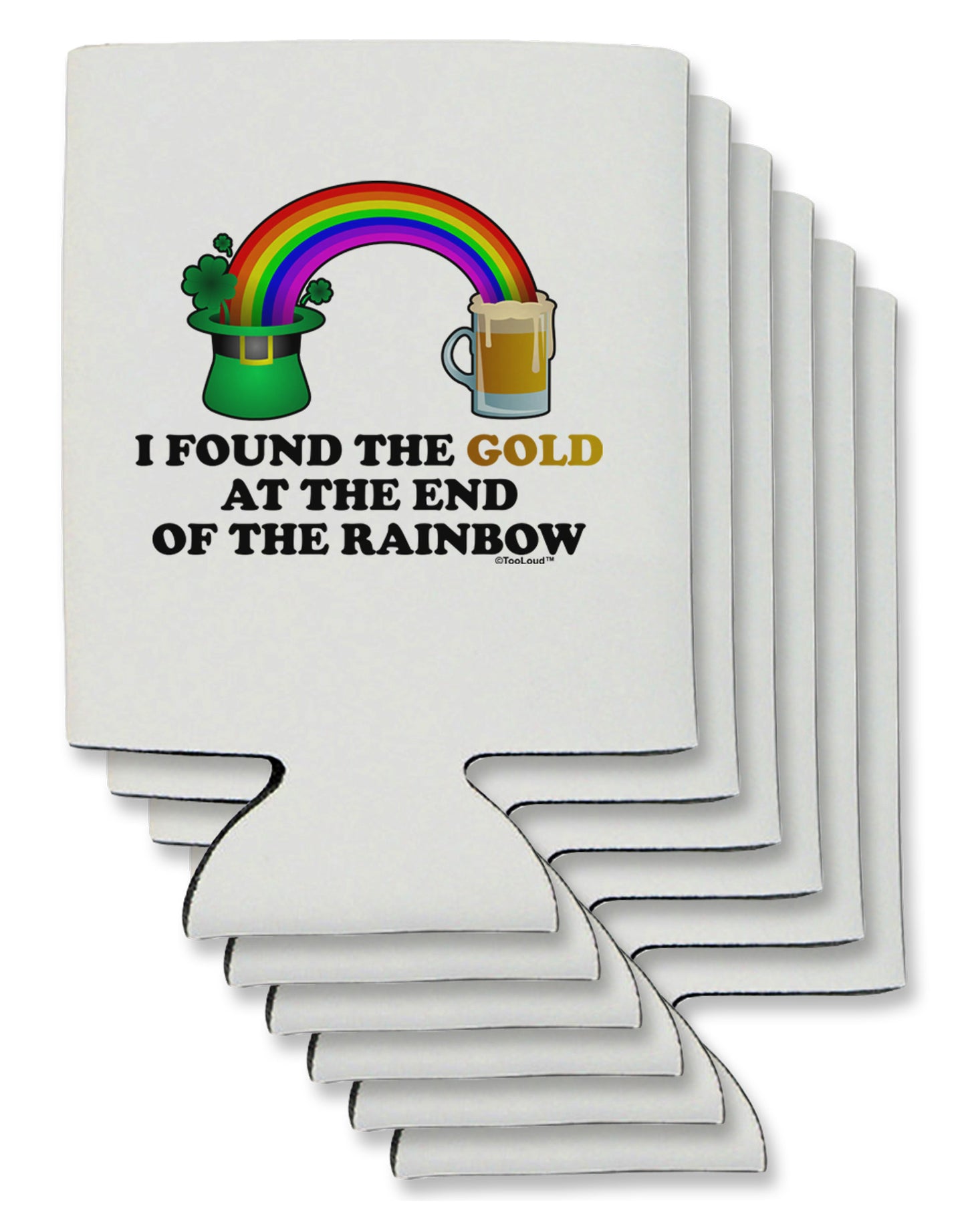 End Of The Rainbow Text Can / Bottle Insulator Coolers-Can Coolie-TooLoud-6-Davson Sales