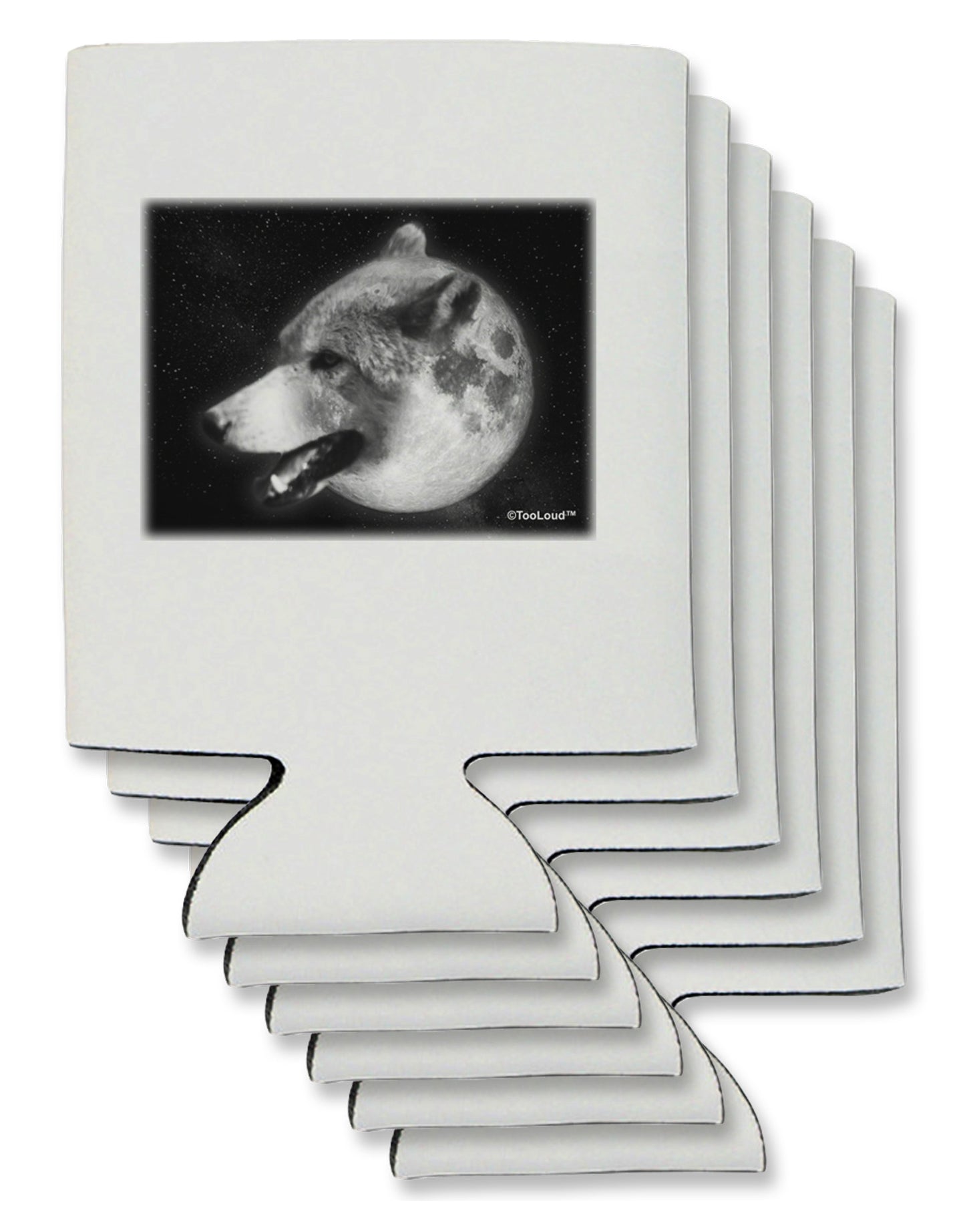 White Wolf Moon Can / Bottle Insulator Coolers-Can Coolie-TooLoud-6-Davson Sales