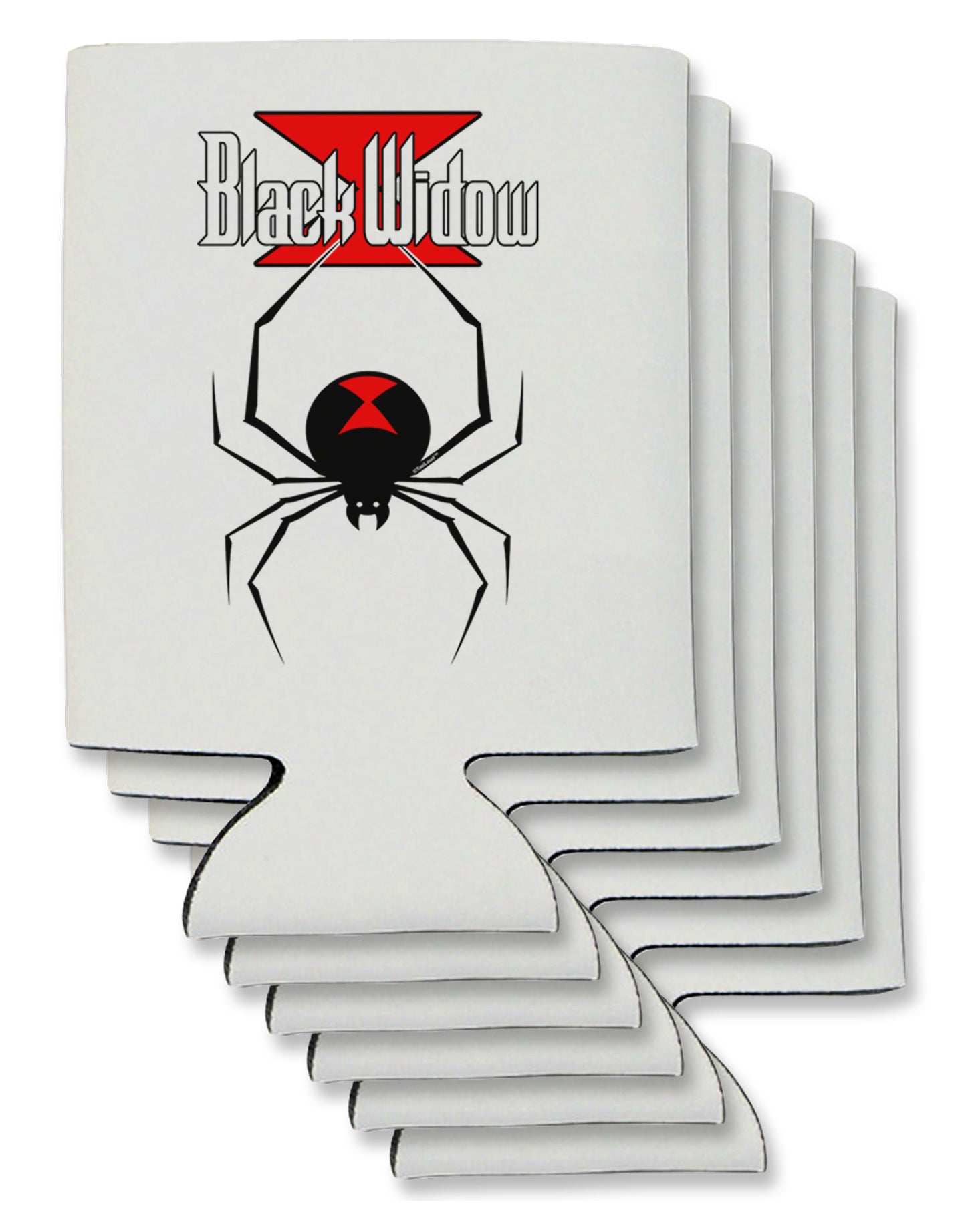 Black Widow Spider Design - Logo Can / Bottle Insulator Coolers-Can Coolie-TooLoud-6-Davson Sales