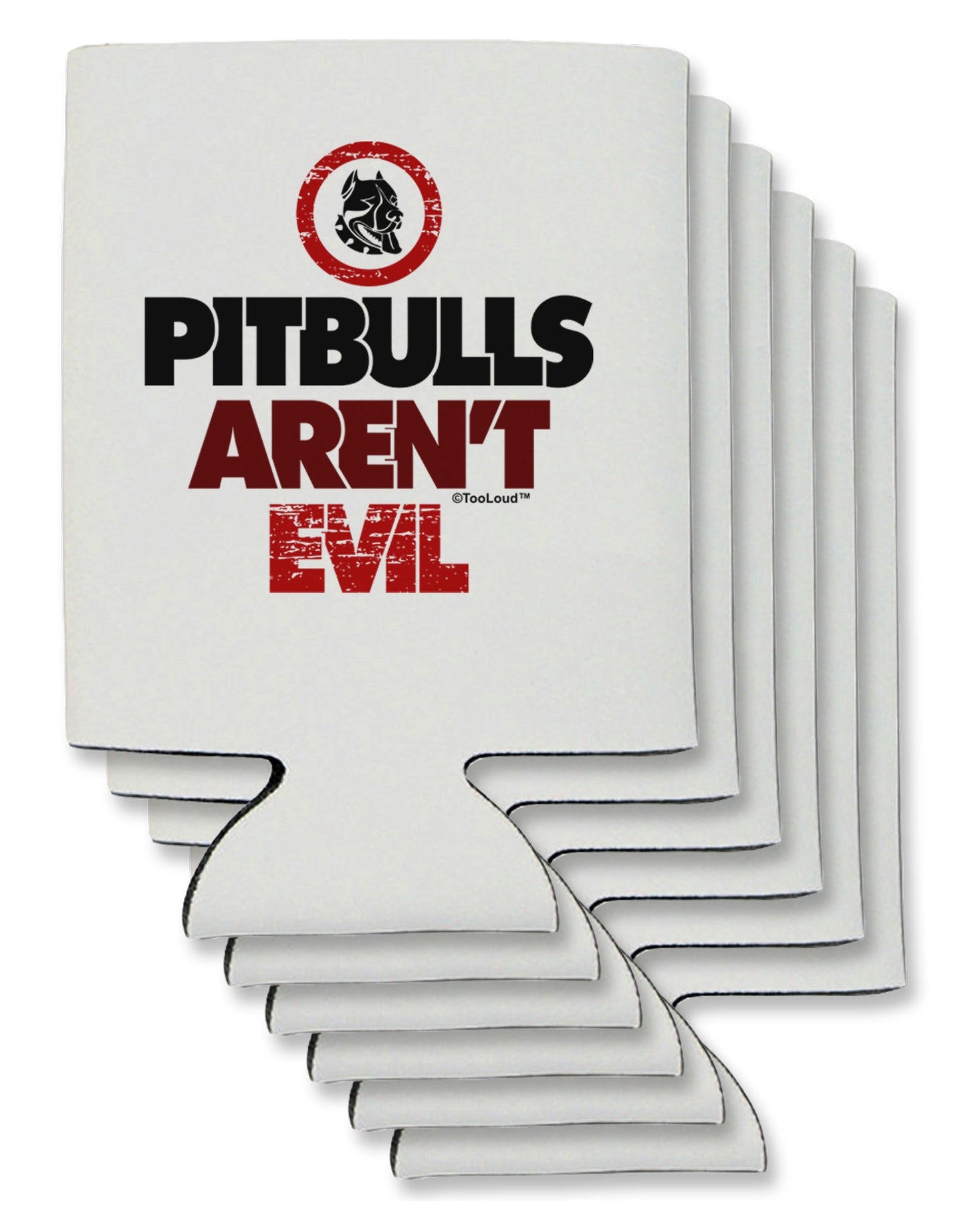 Distressed Pitbulls Aren't Evil Can / Bottle Insulator Coolers-Can Coolie-TooLoud-6-Davson Sales