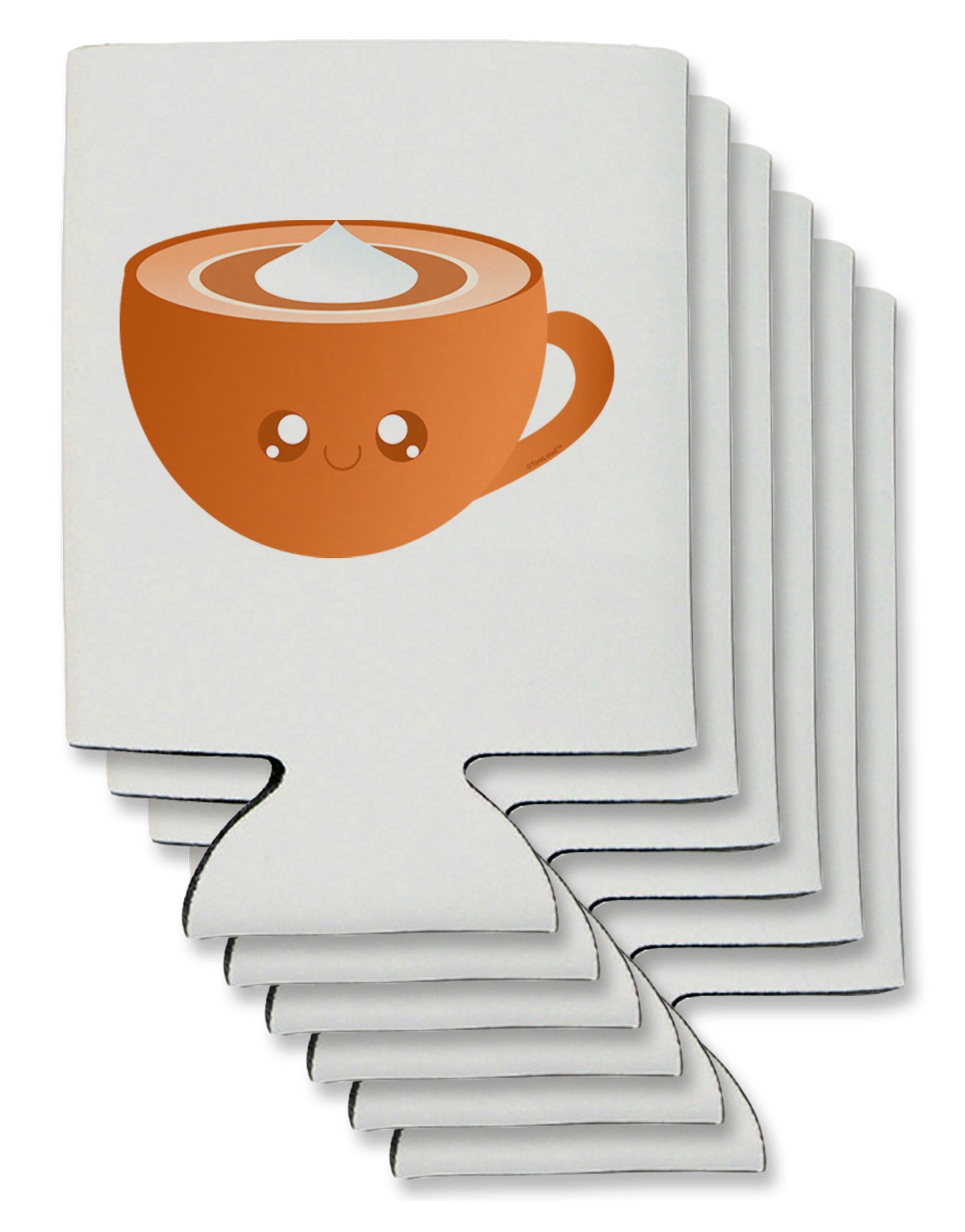 Cute Holiday Drink Pumpkin Spice Latte Can / Bottle Insulator Coolers-Can Coolie-TooLoud-6 Pieces-Davson Sales