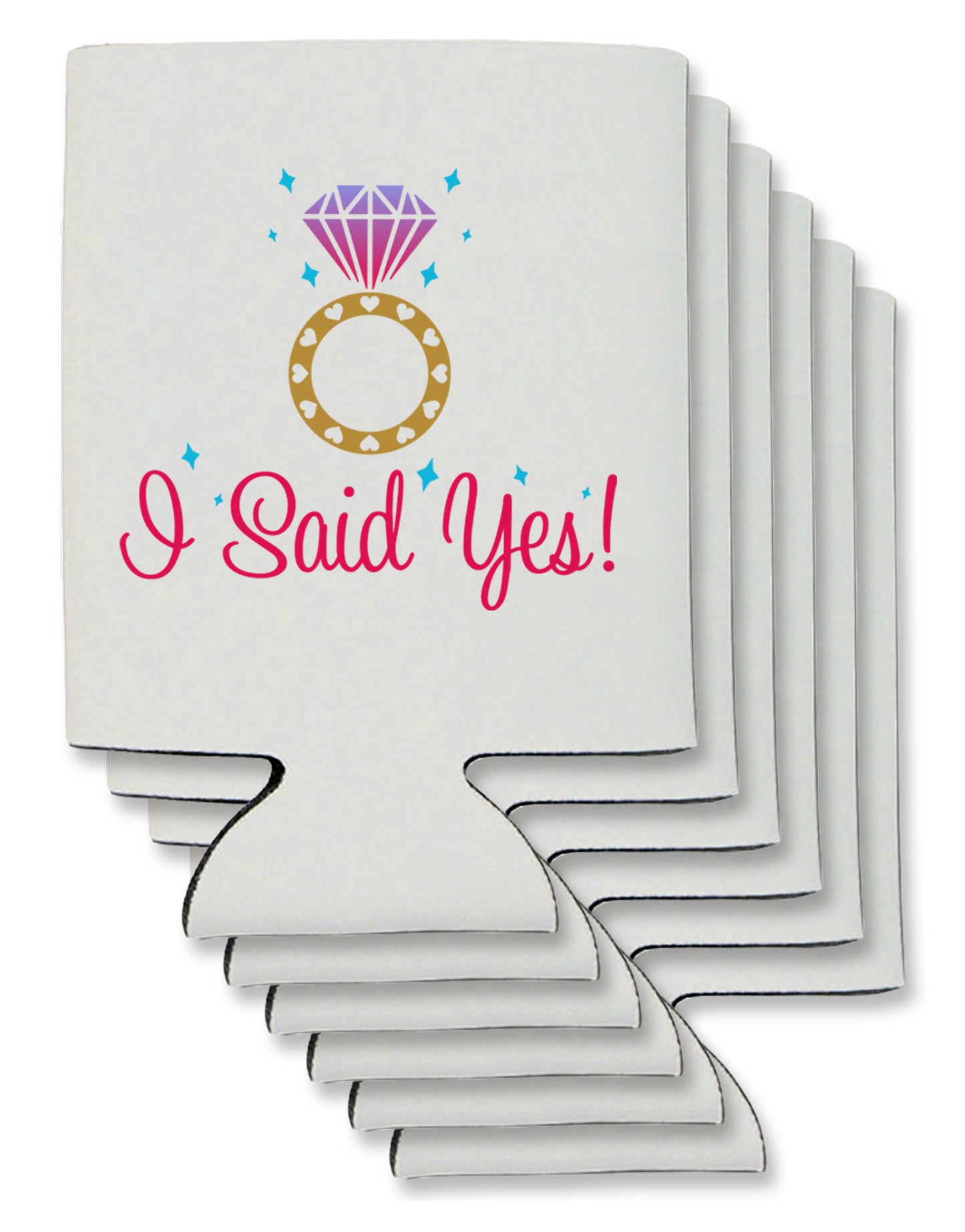 I Said Yes - Diamond Ring - Color Can / Bottle Insulator Coolers-Can Coolie-TooLoud-6-Davson Sales