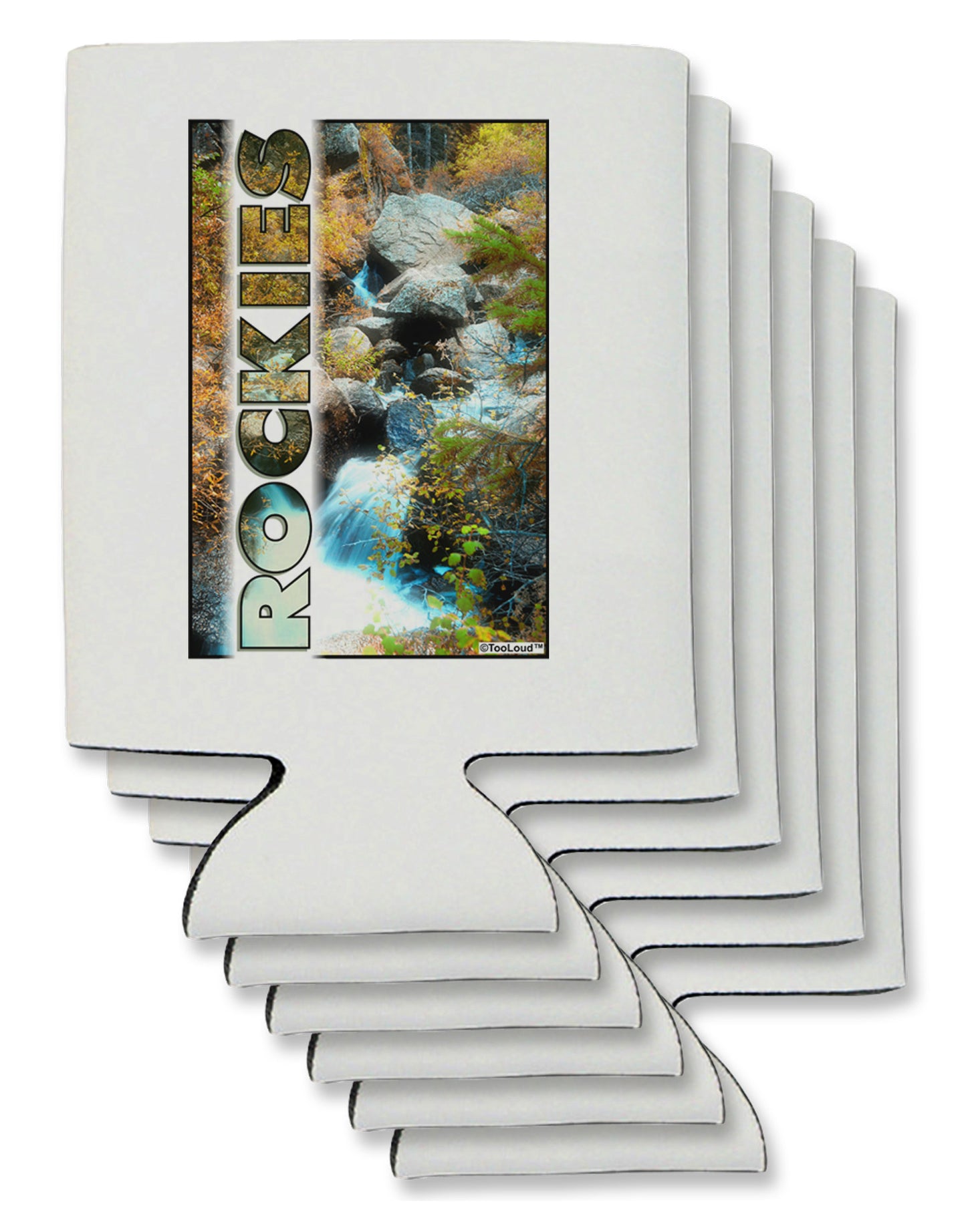Rockies Waterfall with Text Can / Bottle Insulator Coolers-Can Coolie-TooLoud-6-Davson Sales