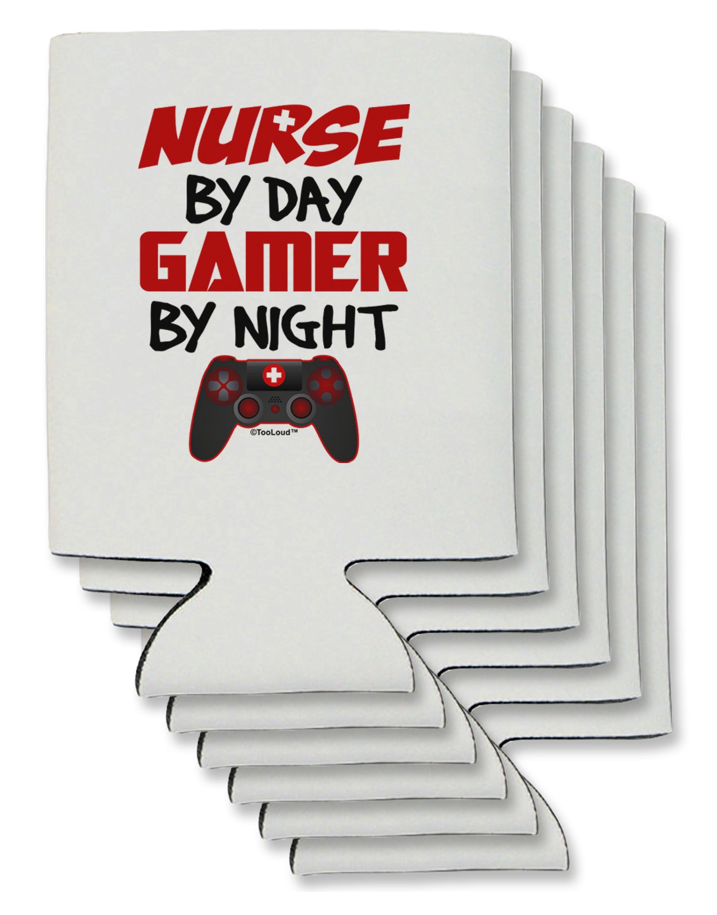 Nurse By Day Gamer By Night Can / Bottle Insulator Coolers-Can Coolie-TooLoud-6-Davson Sales