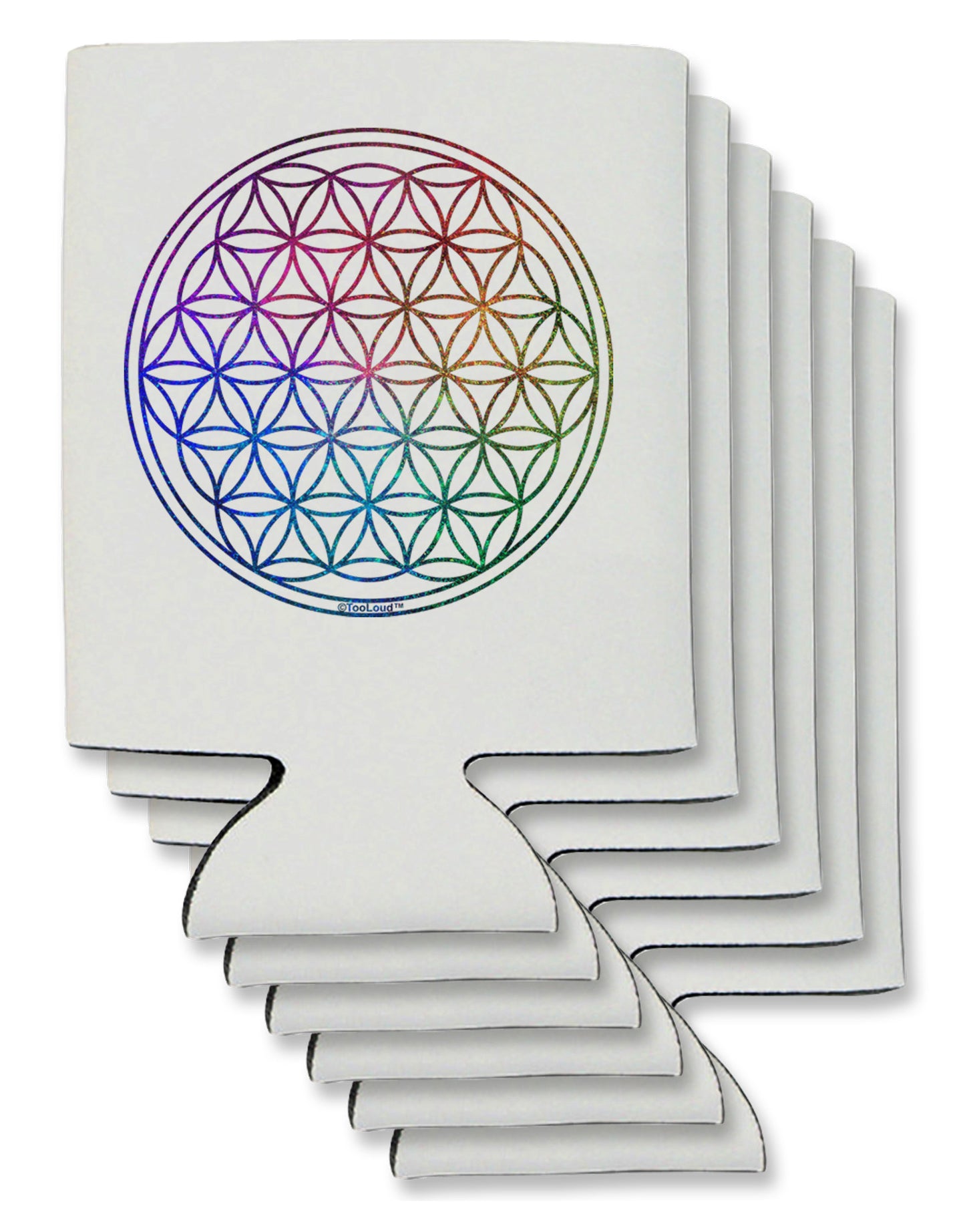 Flower of Life Circle Can / Bottle Insulator Coolers-Can Coolie-TooLoud-6-Davson Sales